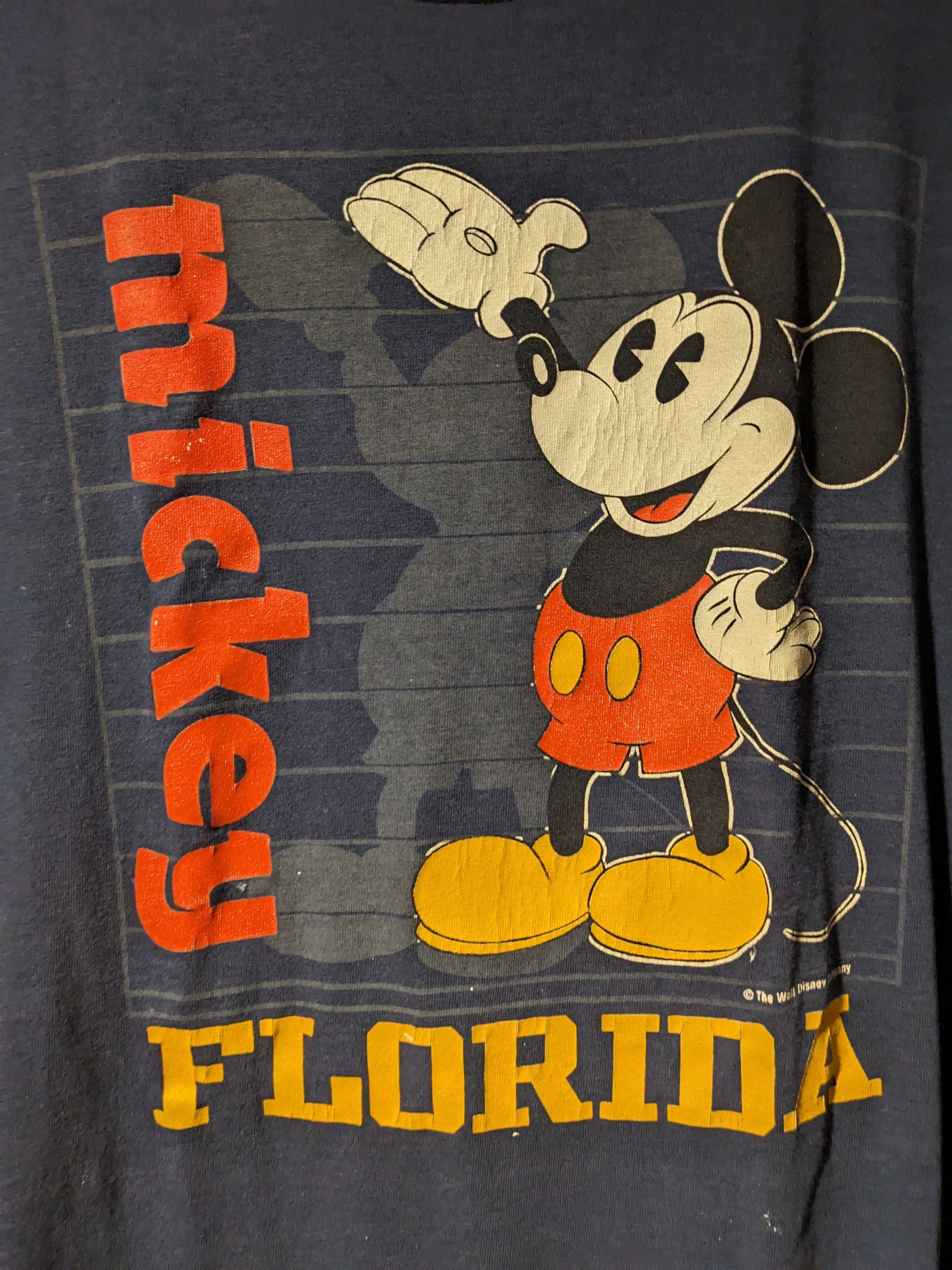 Disney × Vintage Vintage 90s Disney Mickey Mouse Florida Classic T-Shirt Size US XXL / EU 58 / 5 - 2 Thumbnail
