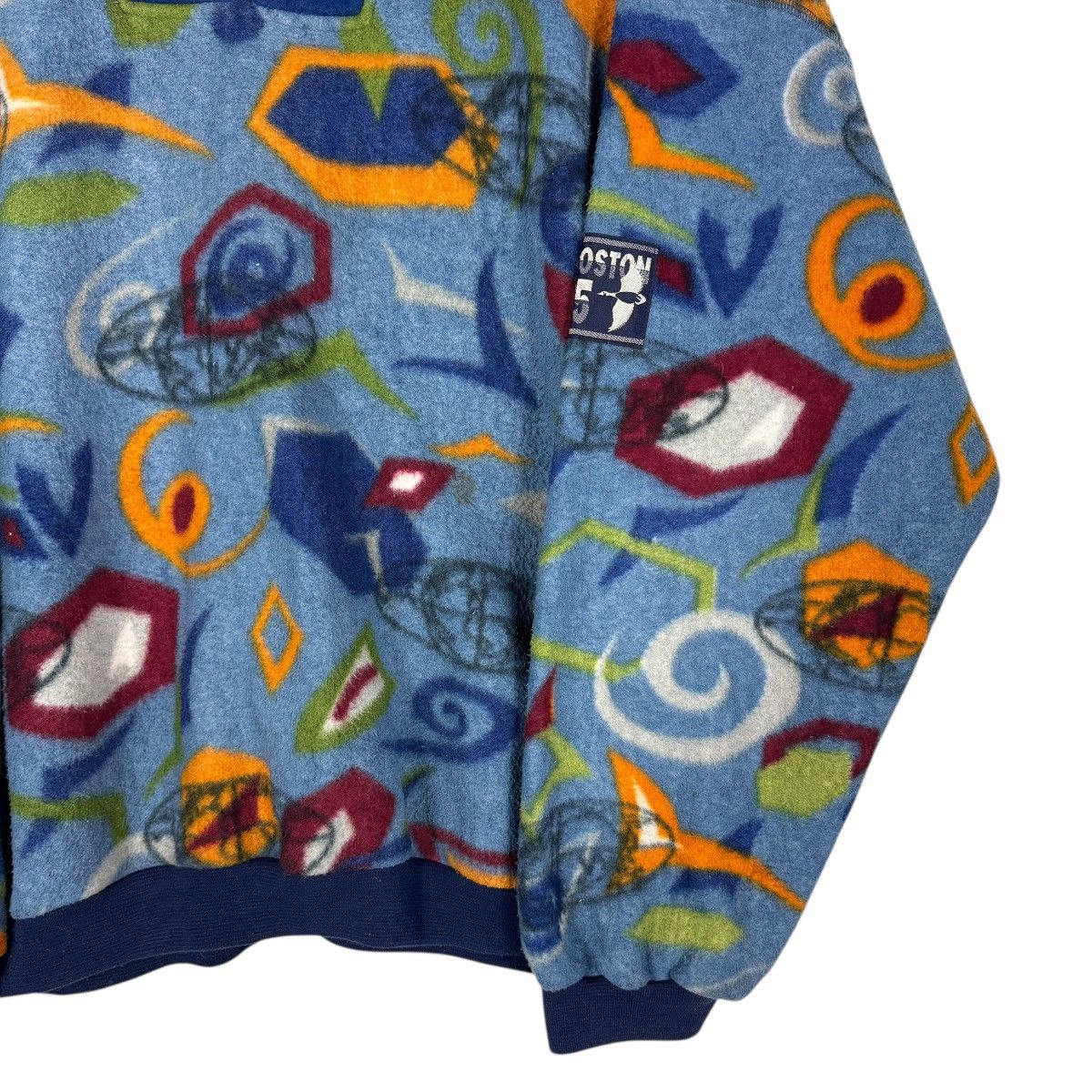 Japanese Brand 🔥 Boston Campany Printed Fleece Anorak HalfZipper Size US XL / EU 56 / 4 - 5 Thumbnail