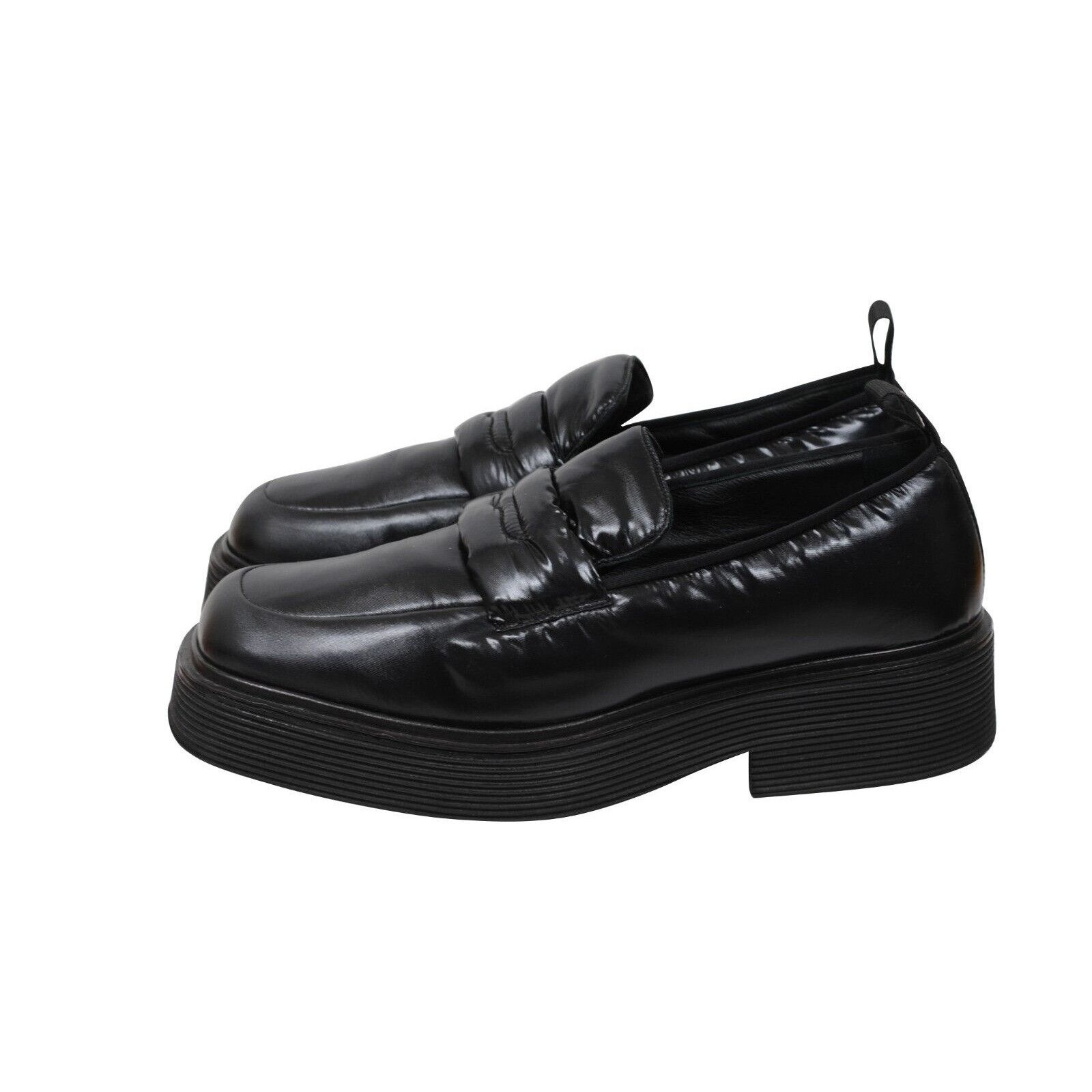 Marni Square Toe Platform Loafers Black Nylon - 02032 Size US 12 / EU 45 - 4 Thumbnail