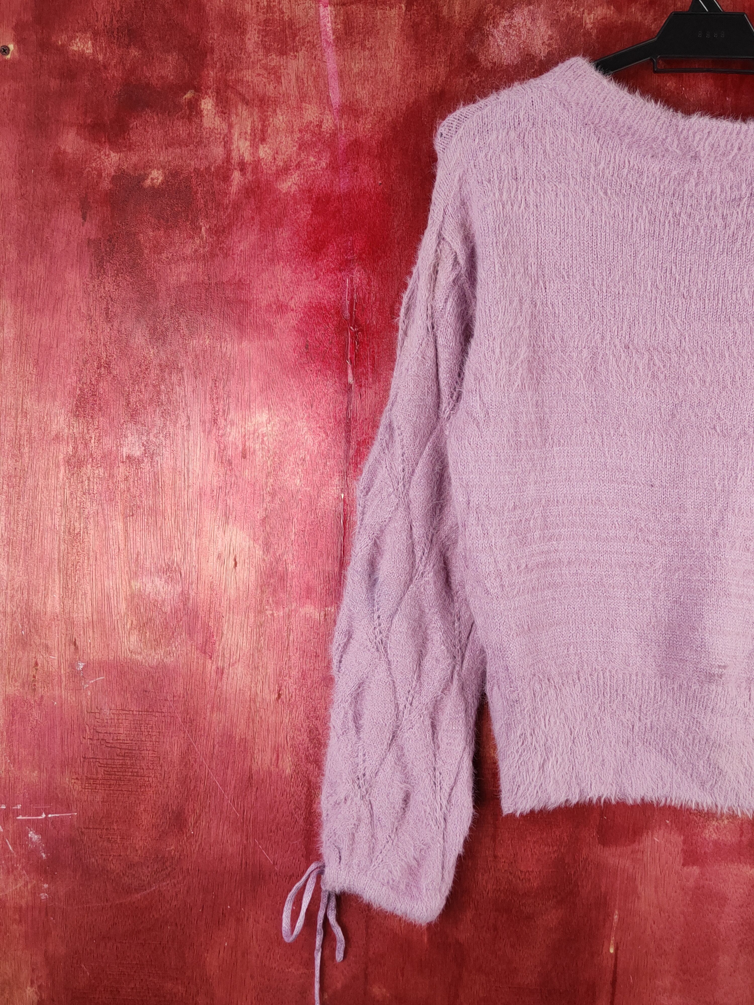 Homespun Knitwear Heather Purple Shag Shaggy Fur Mohair Knitwear #S2033 Size M / US 6-8 / IT 42-44 - 8 Thumbnail