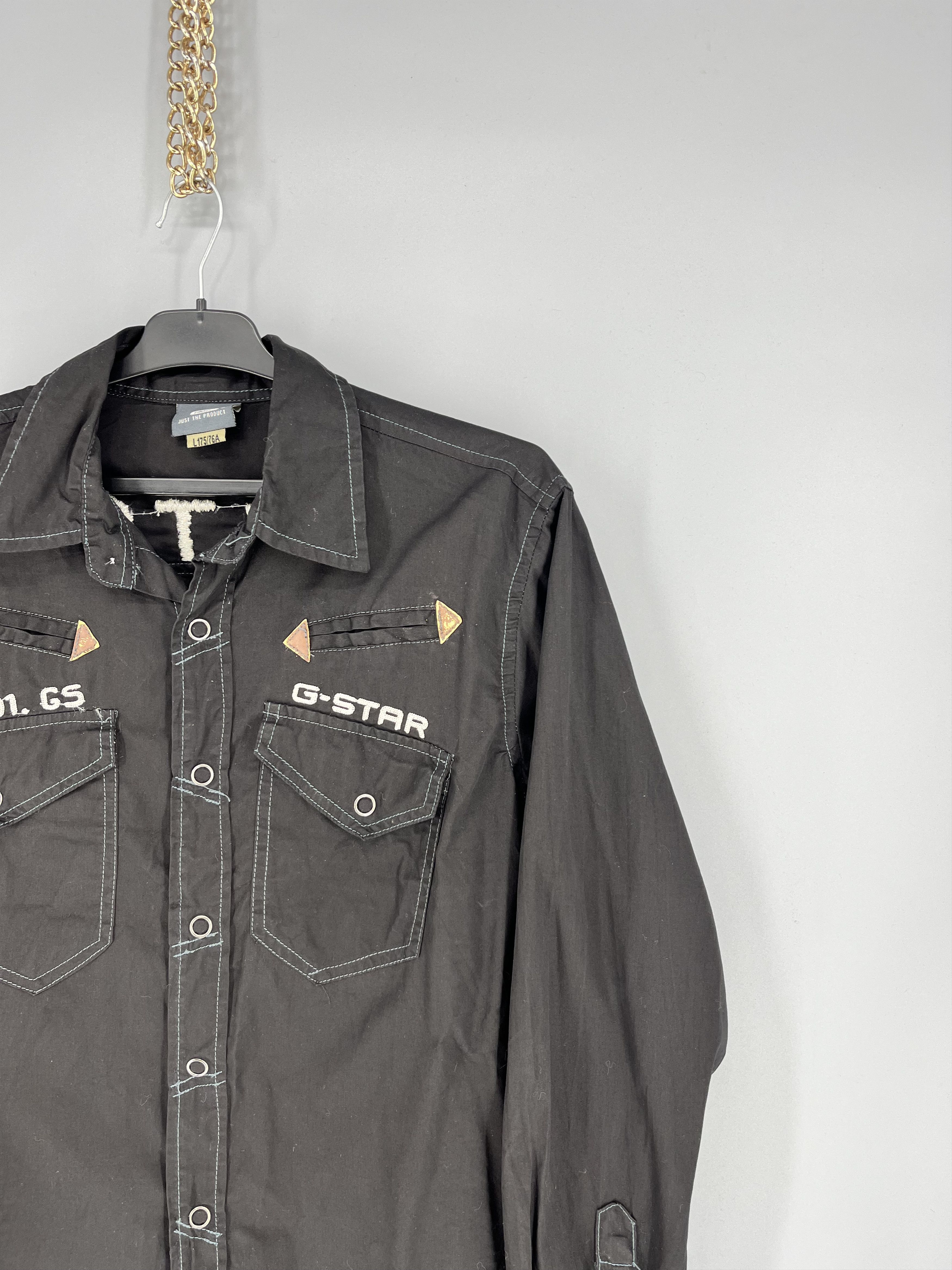 G-Star Vintage Y2K G Star Raw Men’s Black Shirt With Big Logo Size US L / EU 52-54 / 3 - 5 Thumbnail