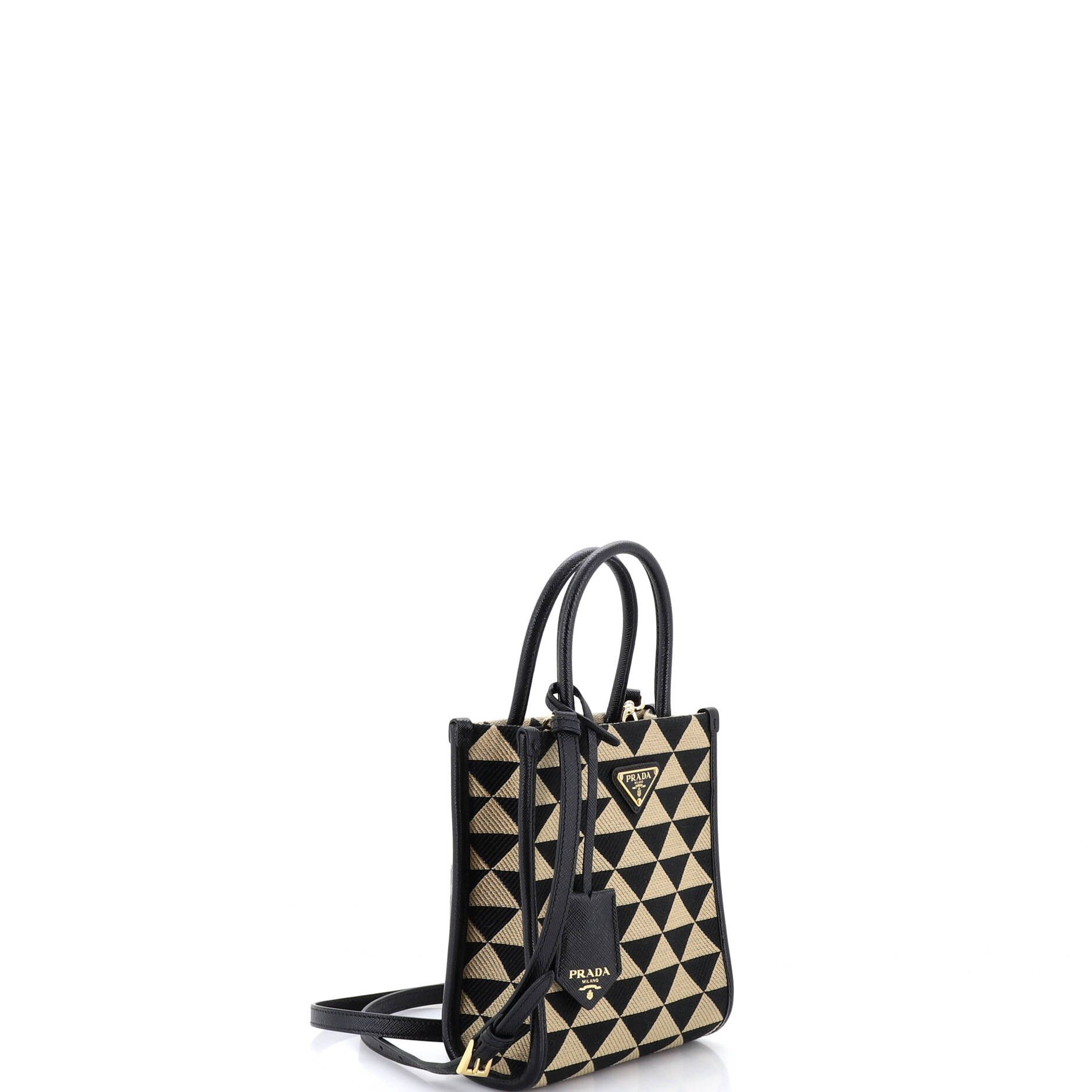 Prada Symbole Shopper Tote Jacquard Mini Size ONE SIZE - 1 Thumbnail