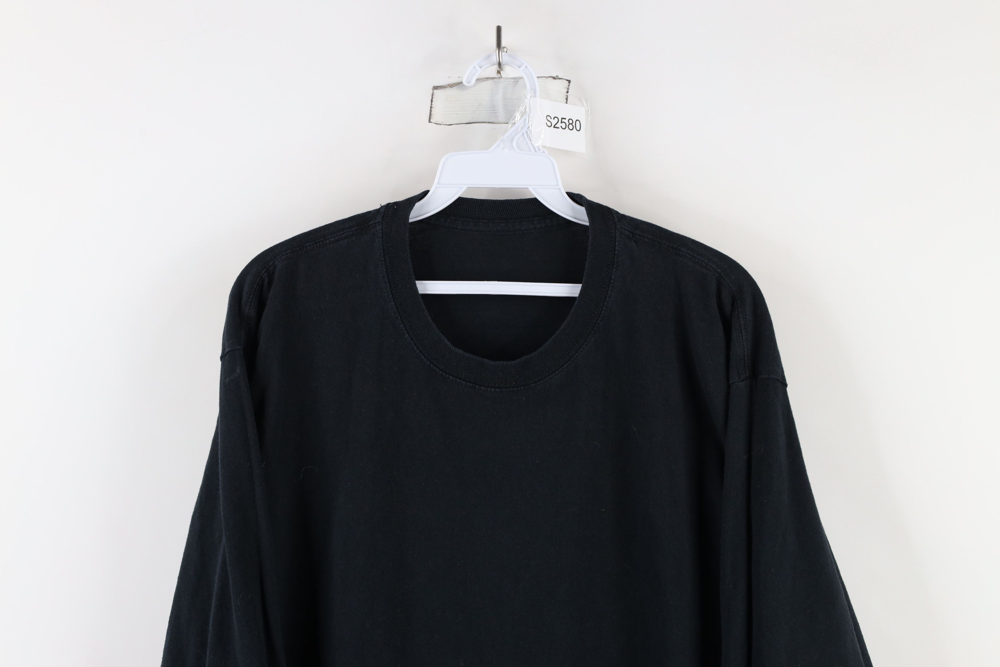 Vintage Vintage 90s Streetwear Long Sleeve T-Shirt Black Cotton Size US L / EU 52-54 / 3 - 2 Thumbnail
