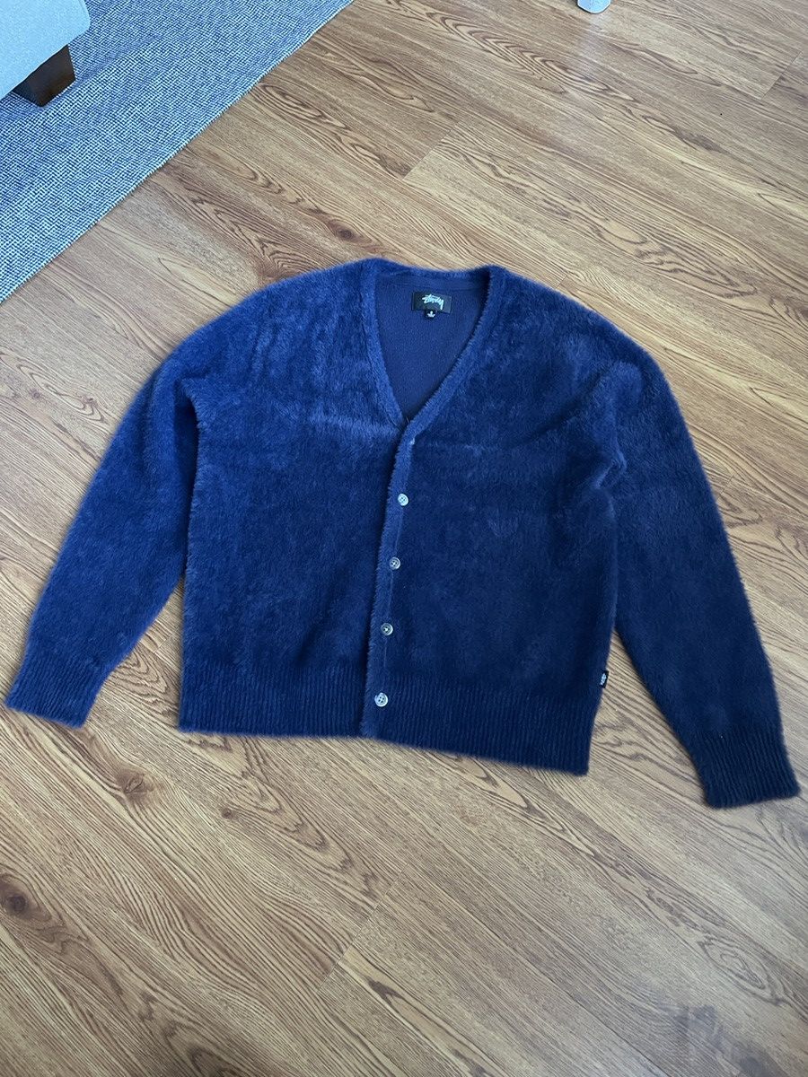 Stussy Stussy Shaggy Cardigan Royal Blue | Grailed