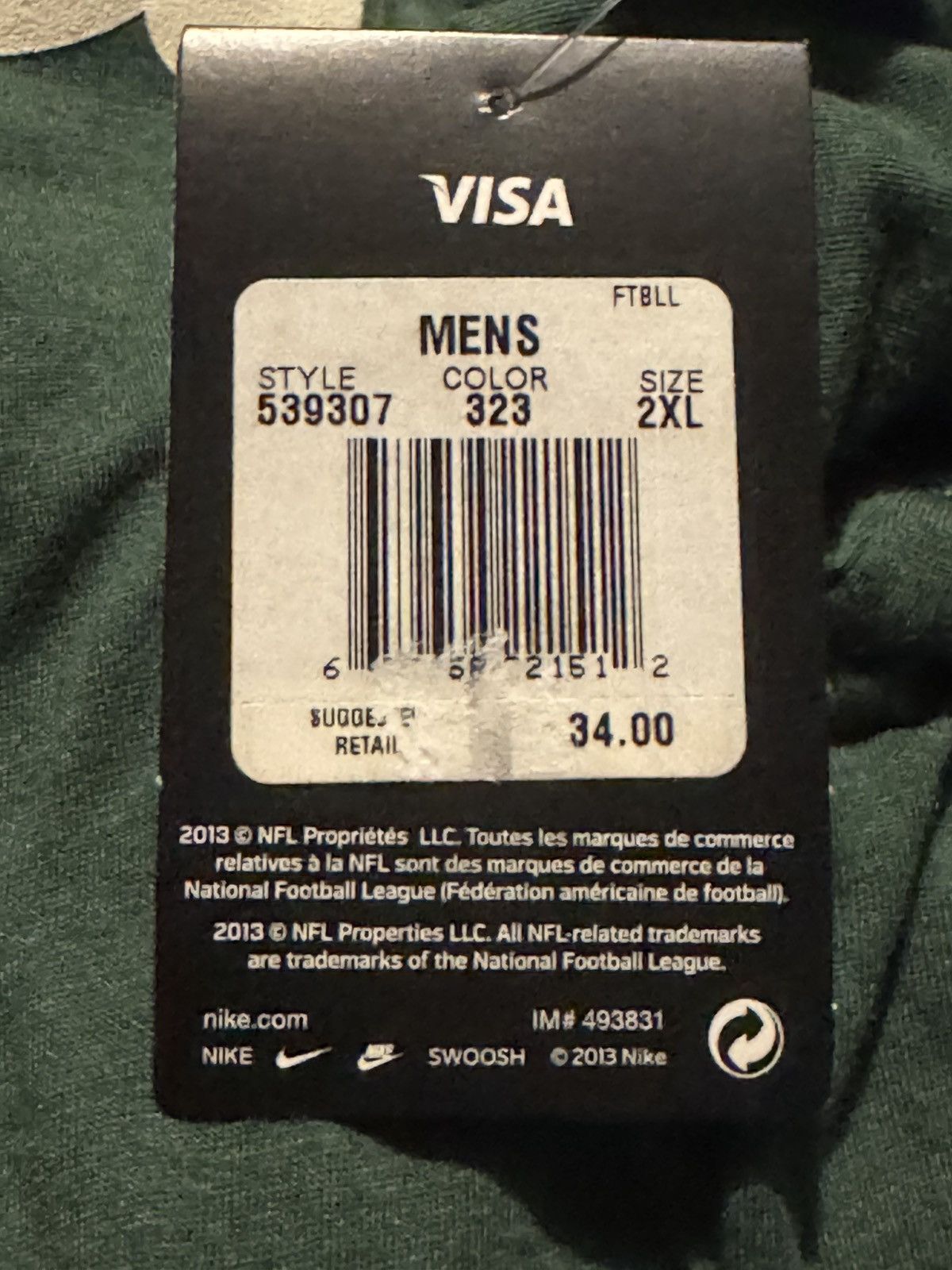NFL × Nike × Vintage Vintage 2013 New York Jets Retro Tee NFL T-Shirt Tee NWT XXL Size US XXL / EU 58 / 5 - 6 Thumbnail