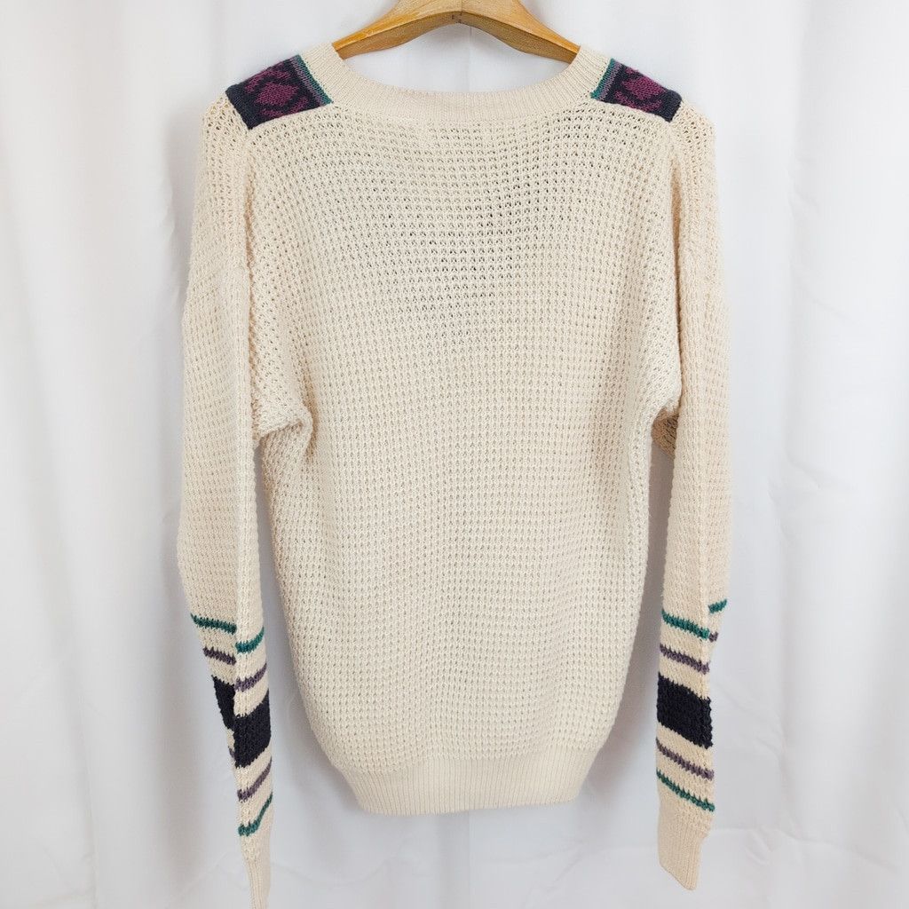 Vintage Men's Crochet Knit Vintage Michael Gerald V Neck Sweater L Size US L / EU 52-54 / 3 - 5 Thumbnail