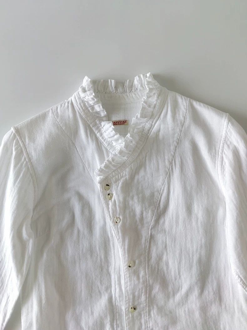 Kapital White Cotton Long Sleeve Shirt for Women-2506 Size US M / EU 48-50 / 2 - 2 Thumbnail