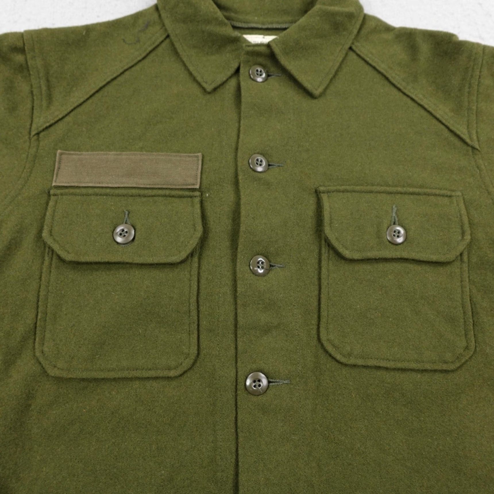 Olive VINTAGE US Army Shirt Mens Medium Cold Weather Field Wool Olive Green 70s 108 60s? Size US M / EU 48-50 / 2 - 4 Thumbnail