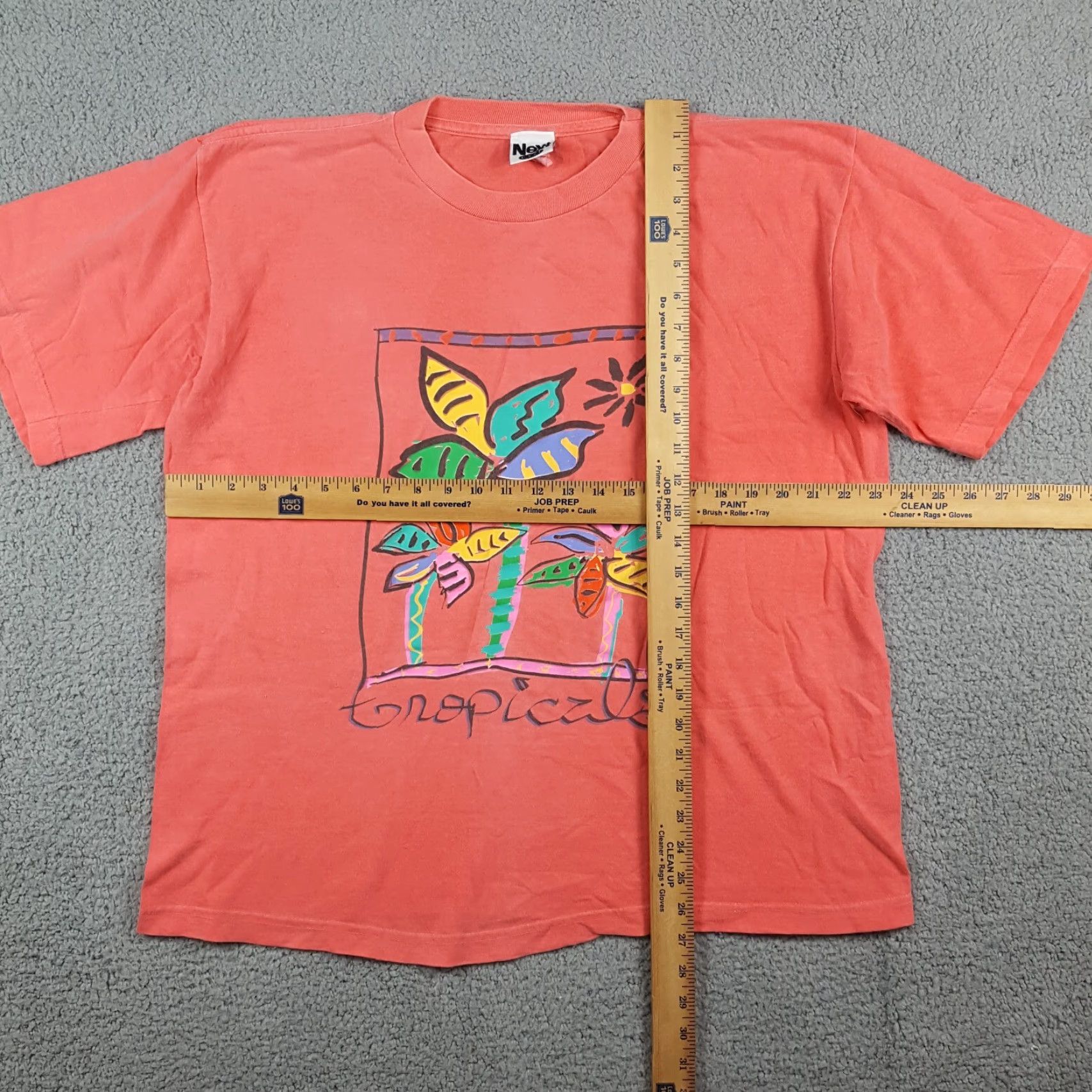 Vintage VINTAGE 90s Next Exit Tropical Beach Art Surf T-Shirt Women's One Size Pink Short Sleeve Retro Size ONE SIZE - 7 Thumbnail