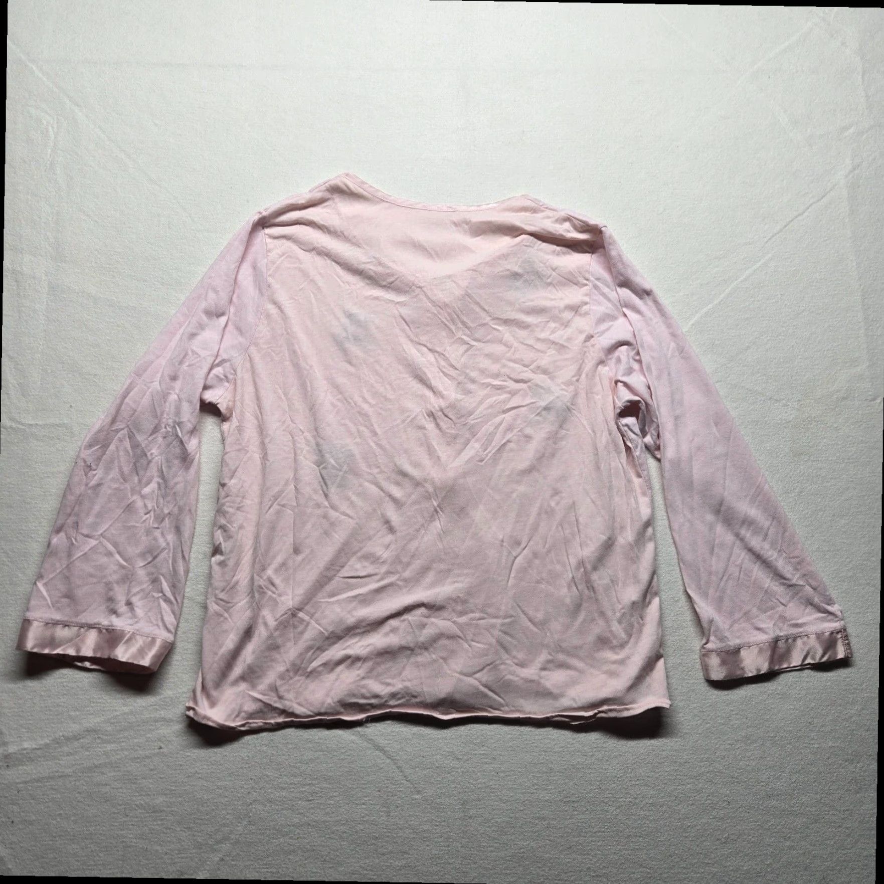 Vintage Secret Treasures Pink Long Sleeve Pajama Shirt Women's Large Size L / US 10 / IT 46 - 7 Thumbnail