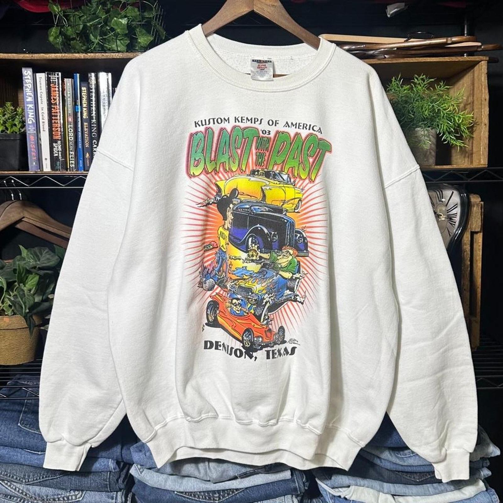 Jerzees Vintage Y2K Car Show Racing Cartoon Crewneck 2XL Sweatshirt Size US XL / EU 56 / 4 - 1 Thumbnail