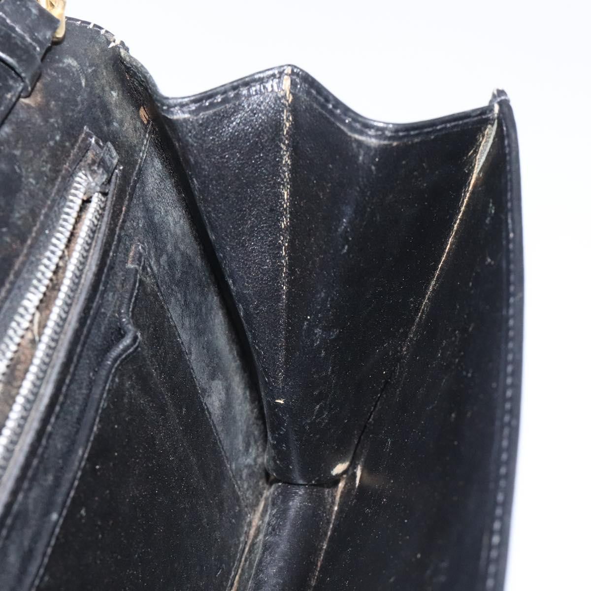 Gucci GUCCI Chain Shoulder Bag Leather Black Gold Size ONE SIZE - 18 Thumbnail