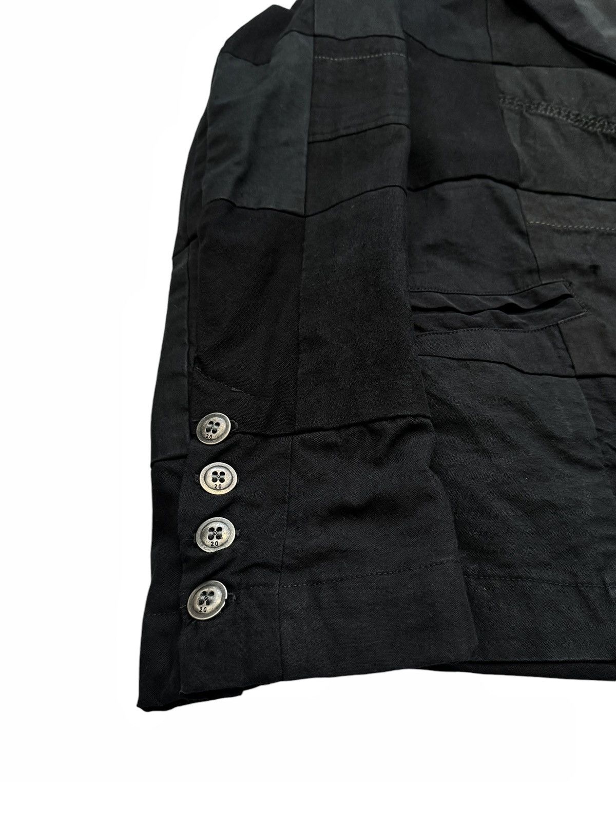 Greg Lauren Sz2 1/1 Black Workwear Tux Ollie Blazer Patchwork Jacket Size US M / EU 48-50 / 2 - 5 Thumbnail