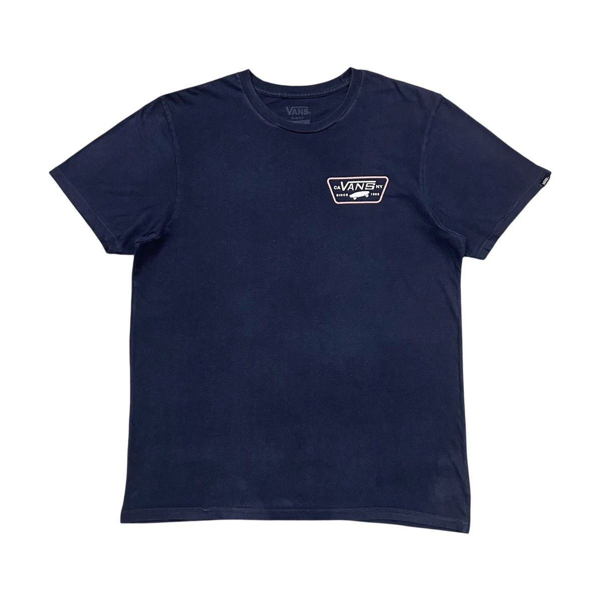 Vans Vans Off The Wall Blue Logo Skate Skateboard Tshirt Size US M / EU 48-50 / 2 - 2 Thumbnail