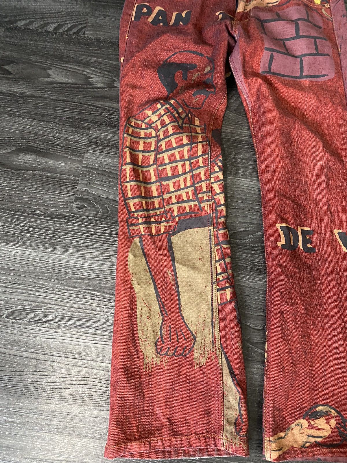 Comme des Garcons Homme Plus SS2003 Cuba Full Print Denim Size US 33 - 2 Thumbnail