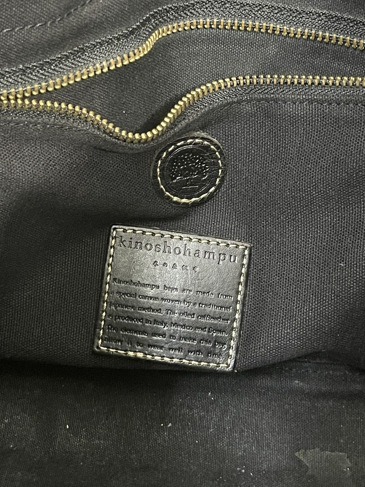 Genuine Leather Leather Cotton Duck Kinoshohampu Japan Faded Tote Bag 1🟩6 Size ONE SIZE - 21 Thumbnail