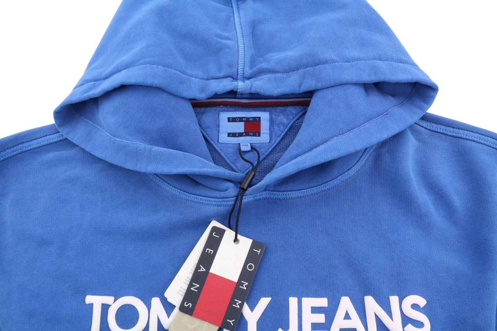Tommy Hilfiger REQ NEW CLASSIC 2XL Blue Faded Logo Hoodie 87407 Size US XXL / EU 58 / 5 - 5 Thumbnail