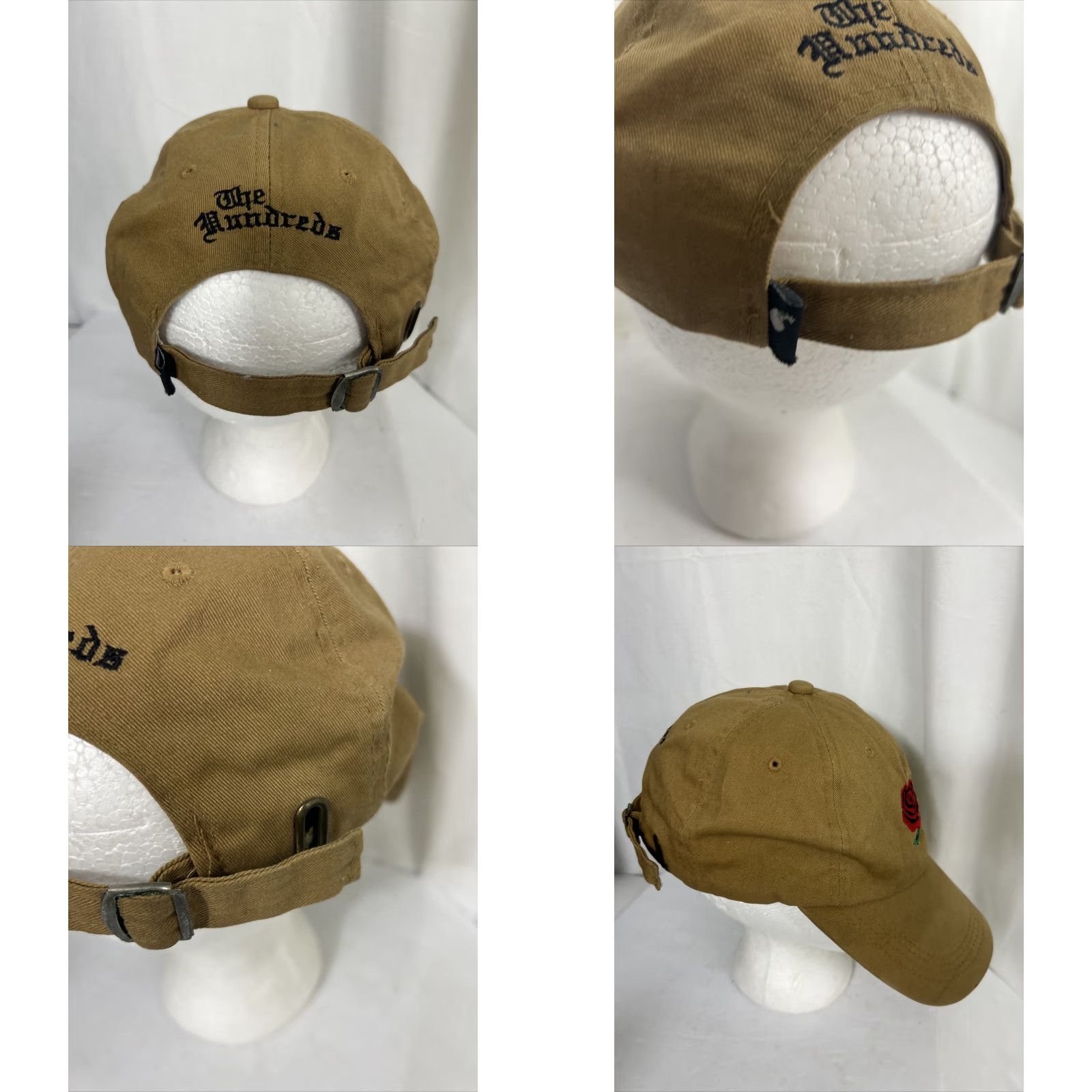 The Hundreds The Hundreds Rose Hat Baseball Cap Adult Adjustable Strapback Beige Tan/Beige Size ONE SIZE - 8 Thumbnail