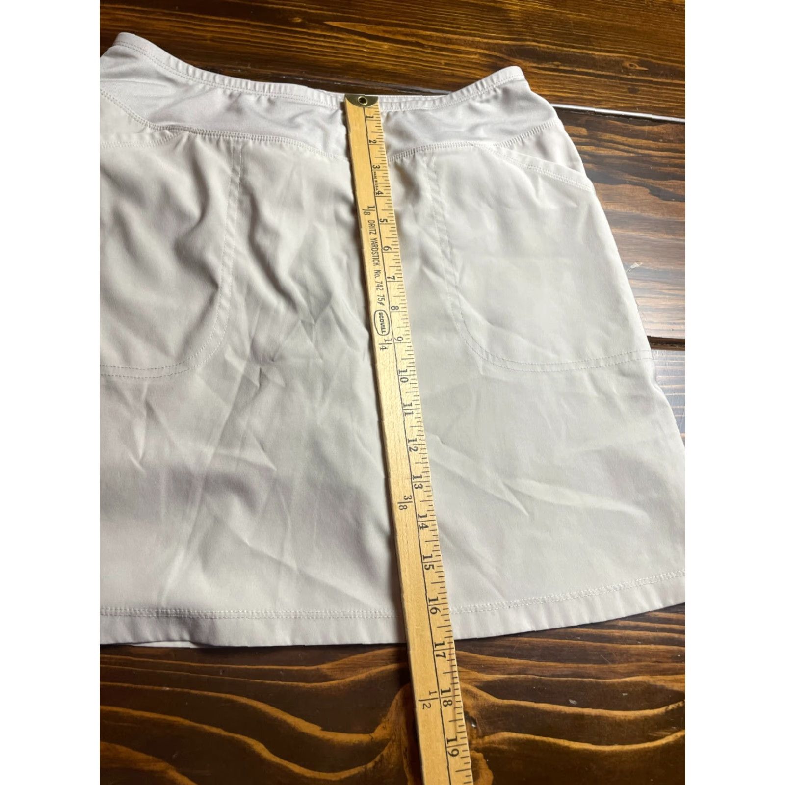 Vintage Cypress Club Skirt Women's M Tan Mini Pockets Casual Short Polyester Brown Solid 90s? Size 32" / US 10 / IT 46 - 5 Thumbnail