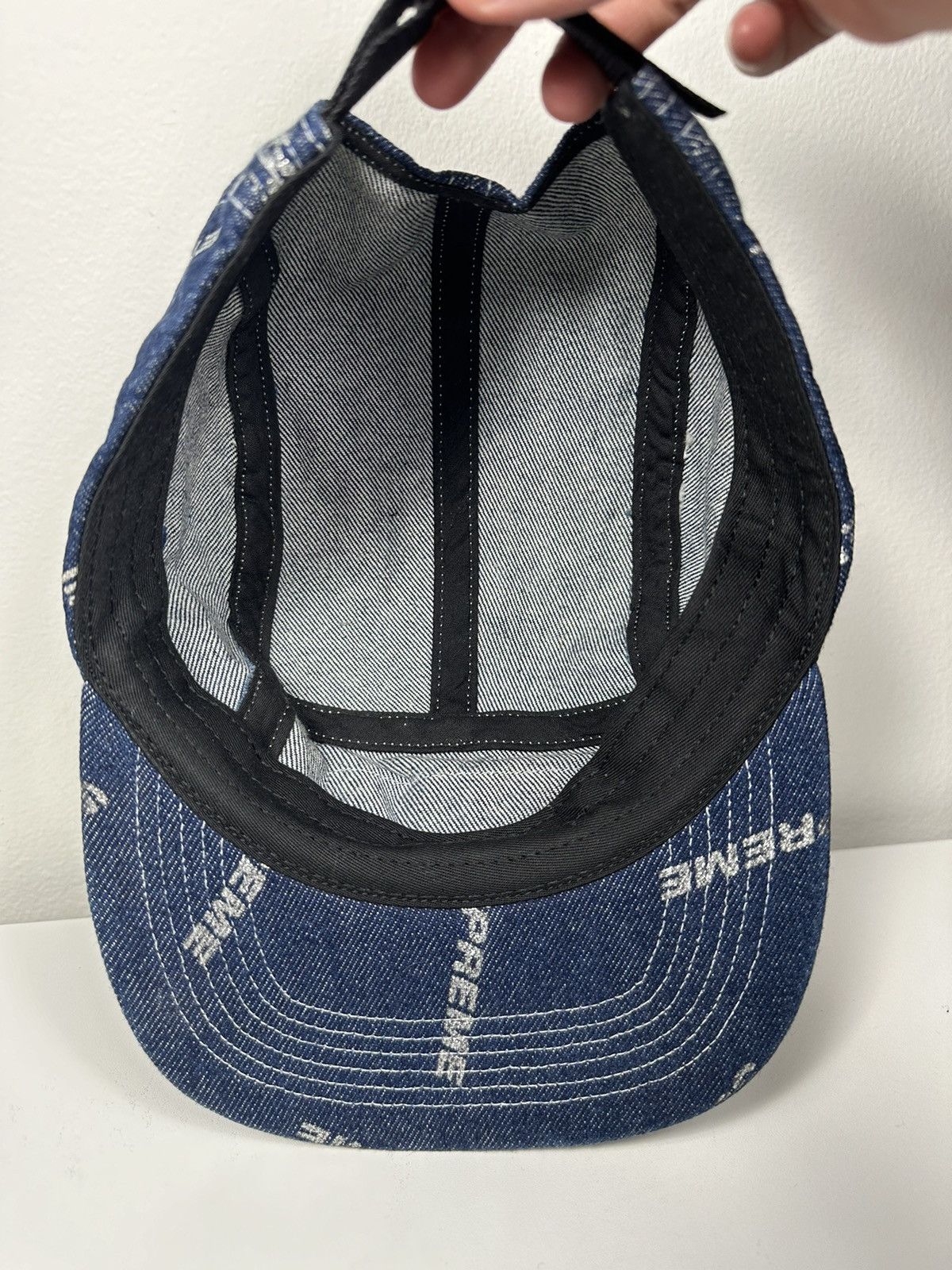 Supreme Supreme Denim Logo Camp Cap Size ONE SIZE - 6 Thumbnail
