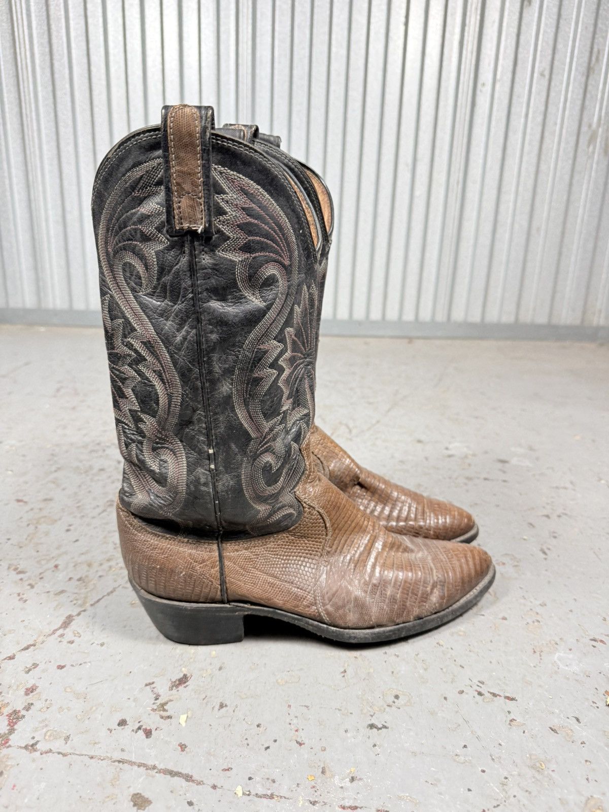 Dan Post 80s Vintage Dan Post USA Teju Lizard Skin Cowboy Boots Toes Size US 8.5 / EU 41-42 - 8 Thumbnail