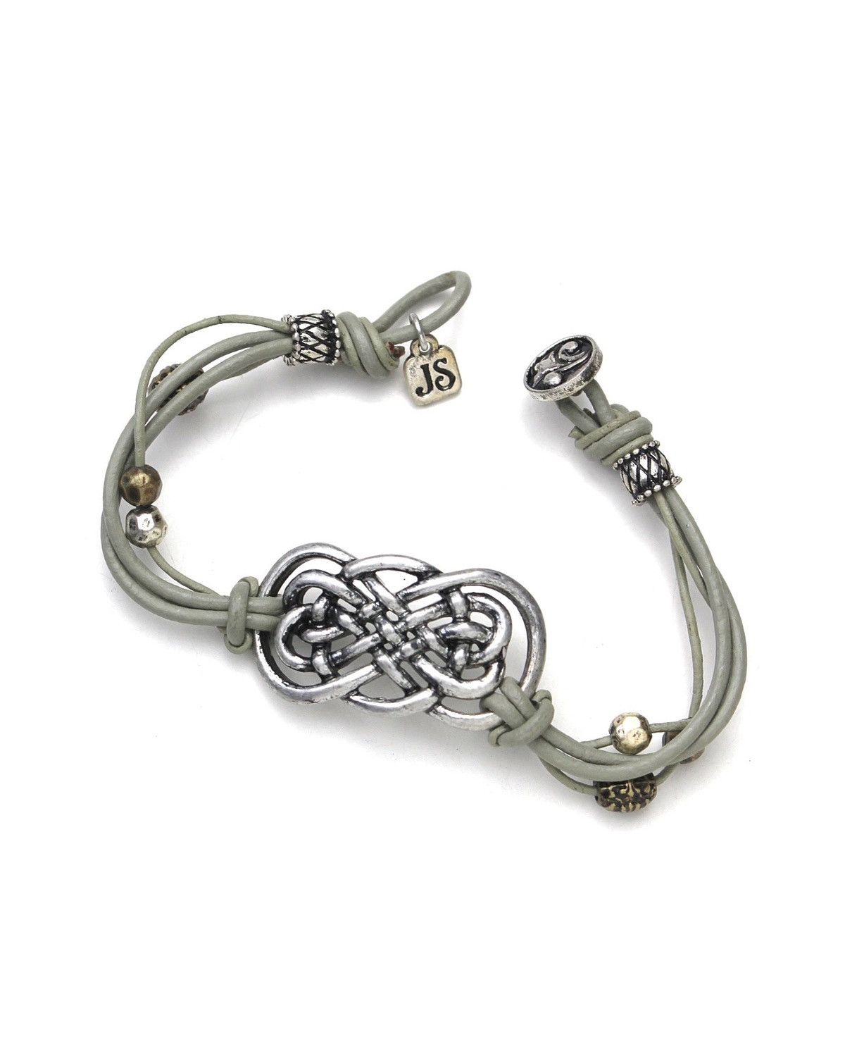 Vintage 2000S JIM SHORE LEATHER CELTIC KNOT BRACELET Size ONE SIZE - 2 Thumbnail