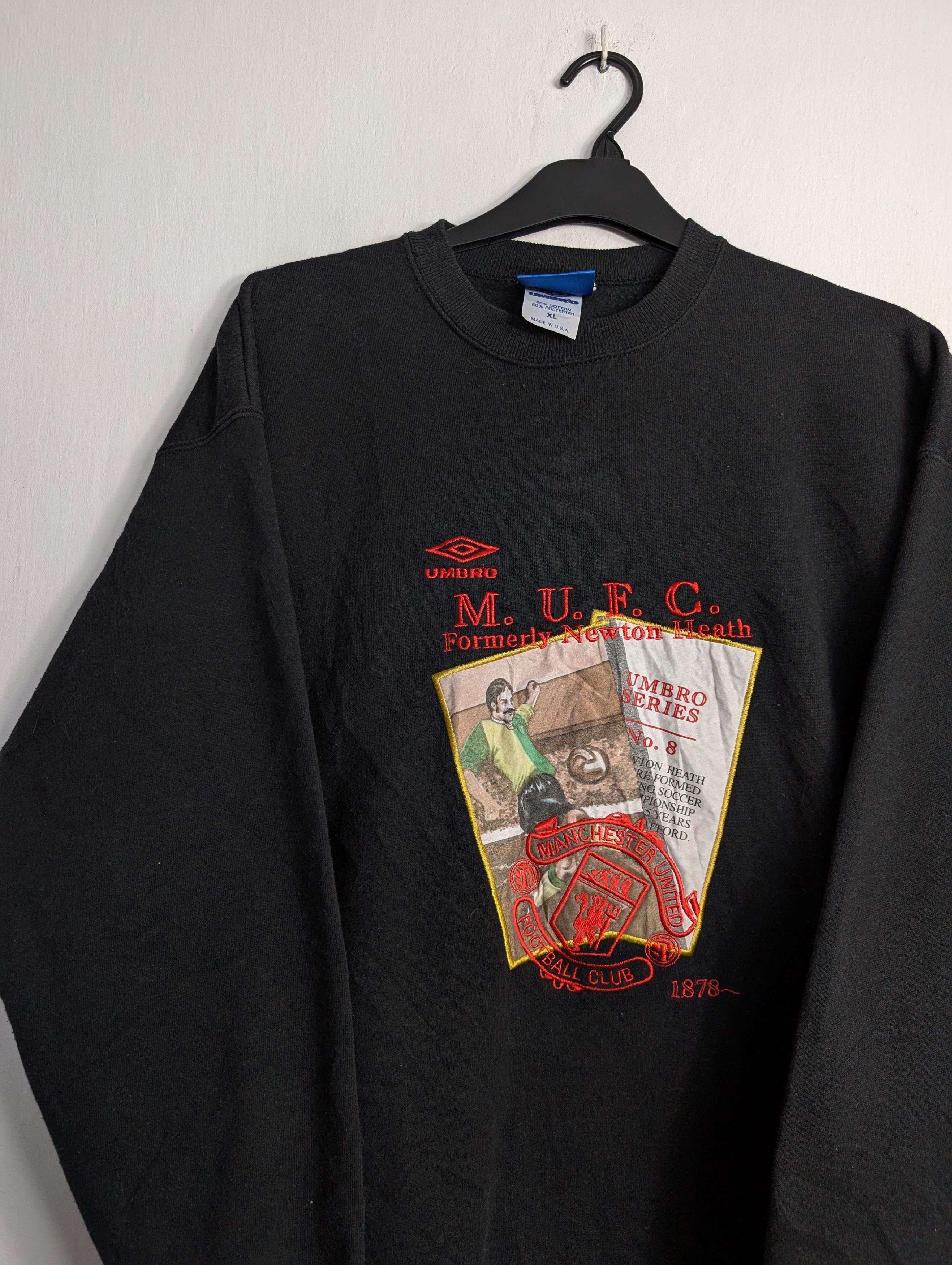 Umbro Vintage 90s Umbro Manchester United M.U.F.C. Sweatshirt Boxy Size US XL / EU 56 / 4 - 2 Thumbnail
