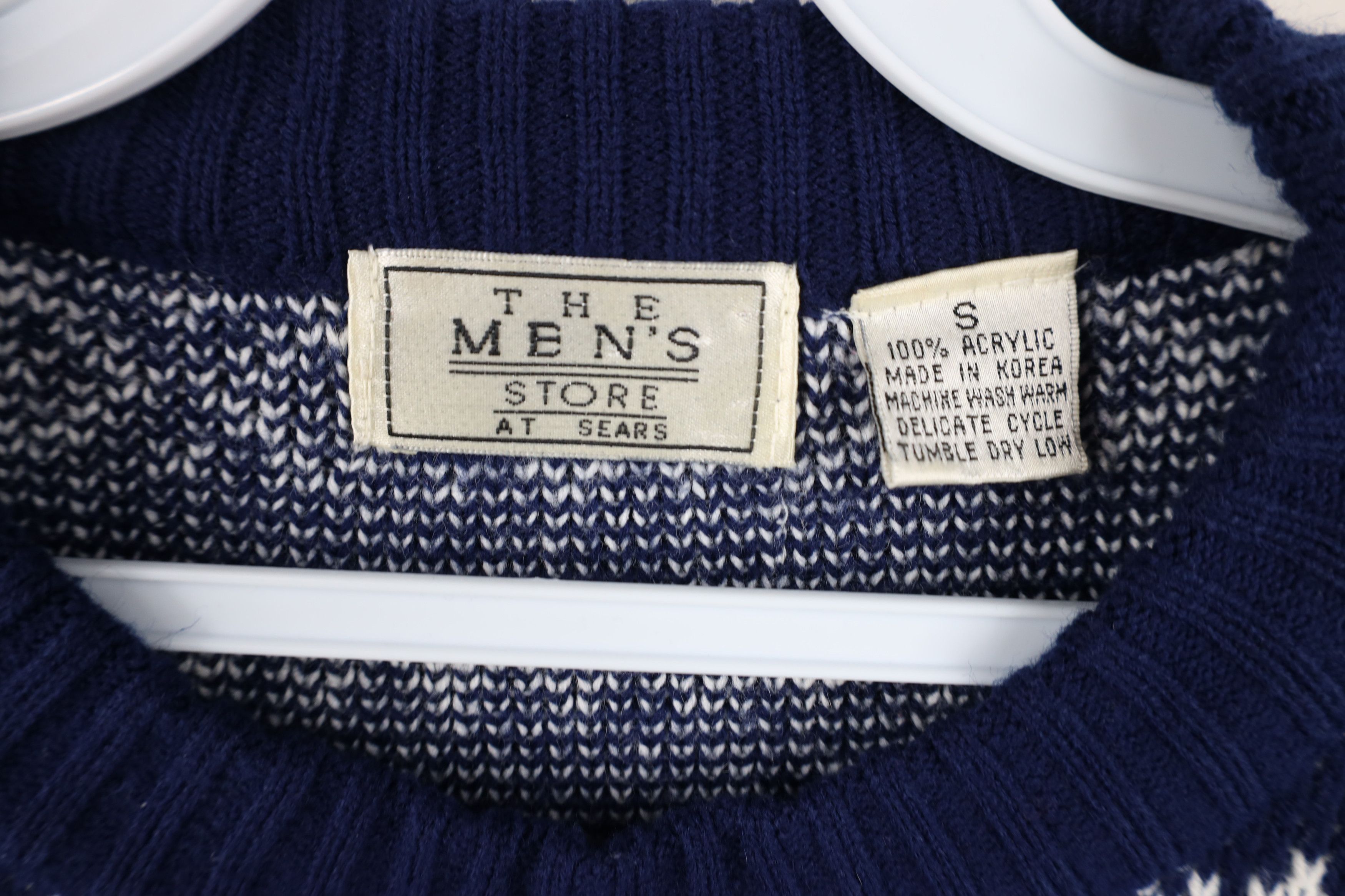 Vintage Vintage 90s Streetwear Knit Crewneck Sweater Blue Acrylic Size US S / EU 44-46 / 1 - 5 Thumbnail