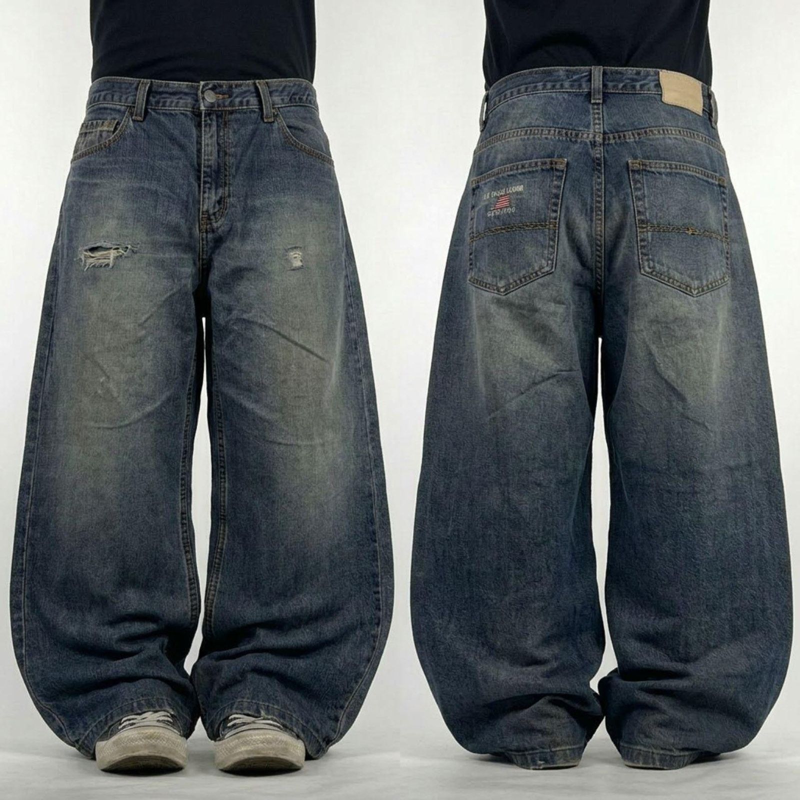 Polo Ralph Lauren × Vintage RARE VINTAGE POLO JEANS WITH LEATHER