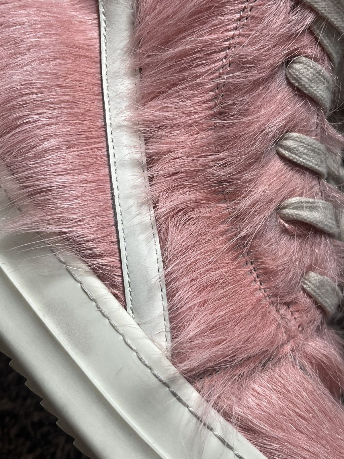 Rick Owens ‼️LAST DROP‼️ Rick Owens Pink Pony Hair Geobasket Size US 12 / EU 45 - 3 Thumbnail