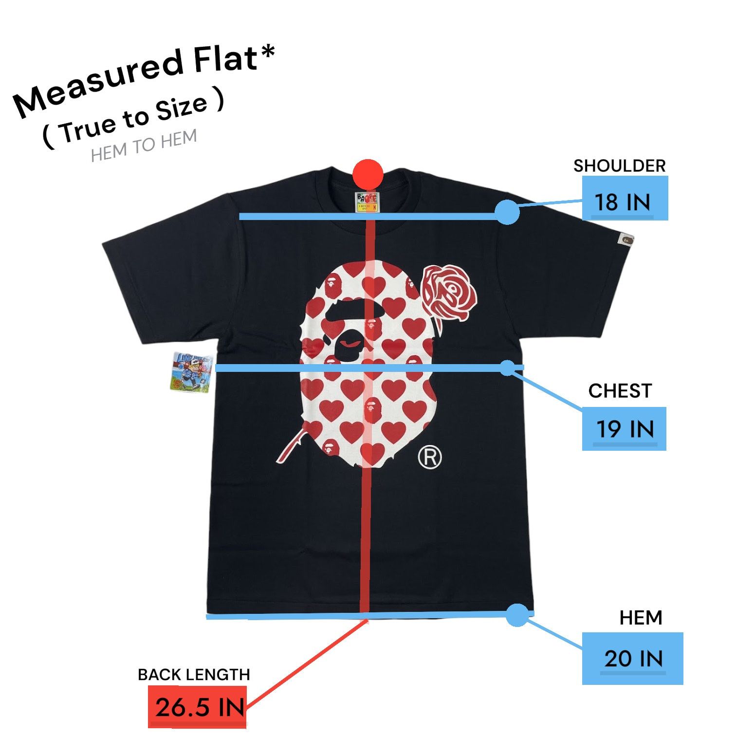 Bape BAPE Valentine Ape Head Exclusive Tee SS24 Size US M / EU 48-50 / 2 - 9 Thumbnail
