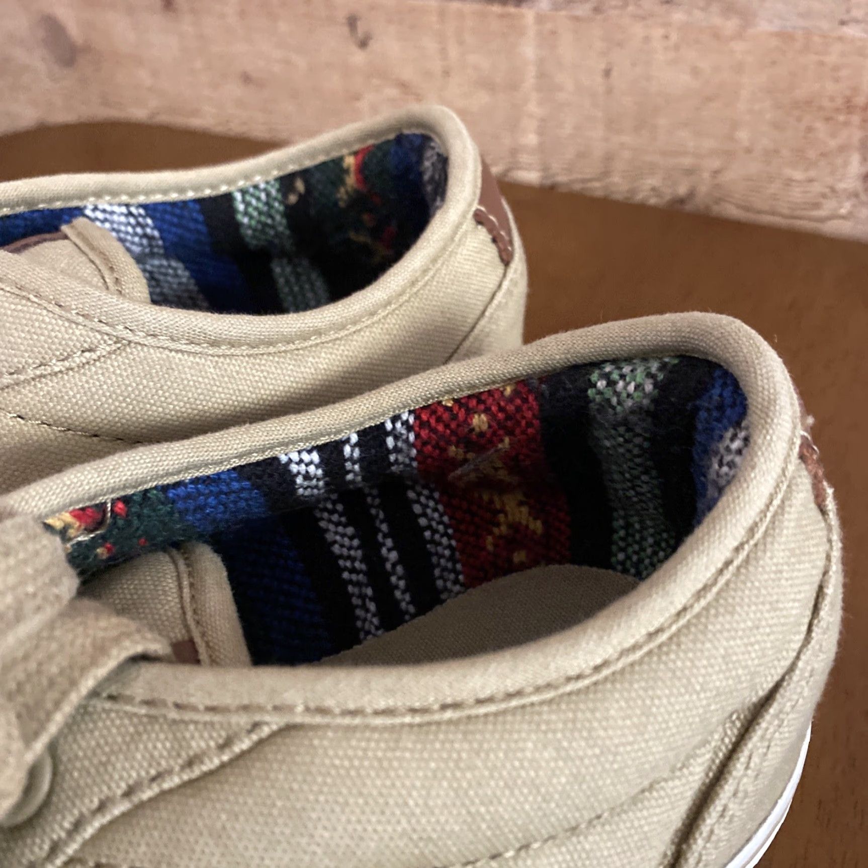 Vans VANS Era 59 Sneaker Men’s 7 Brown Wine Tasting California Era 59 SB Low Top Skateboarding Comfort Striped Cotton Blend Casual Athletic Size US 6 / EU 39 - 2 Thumbnail