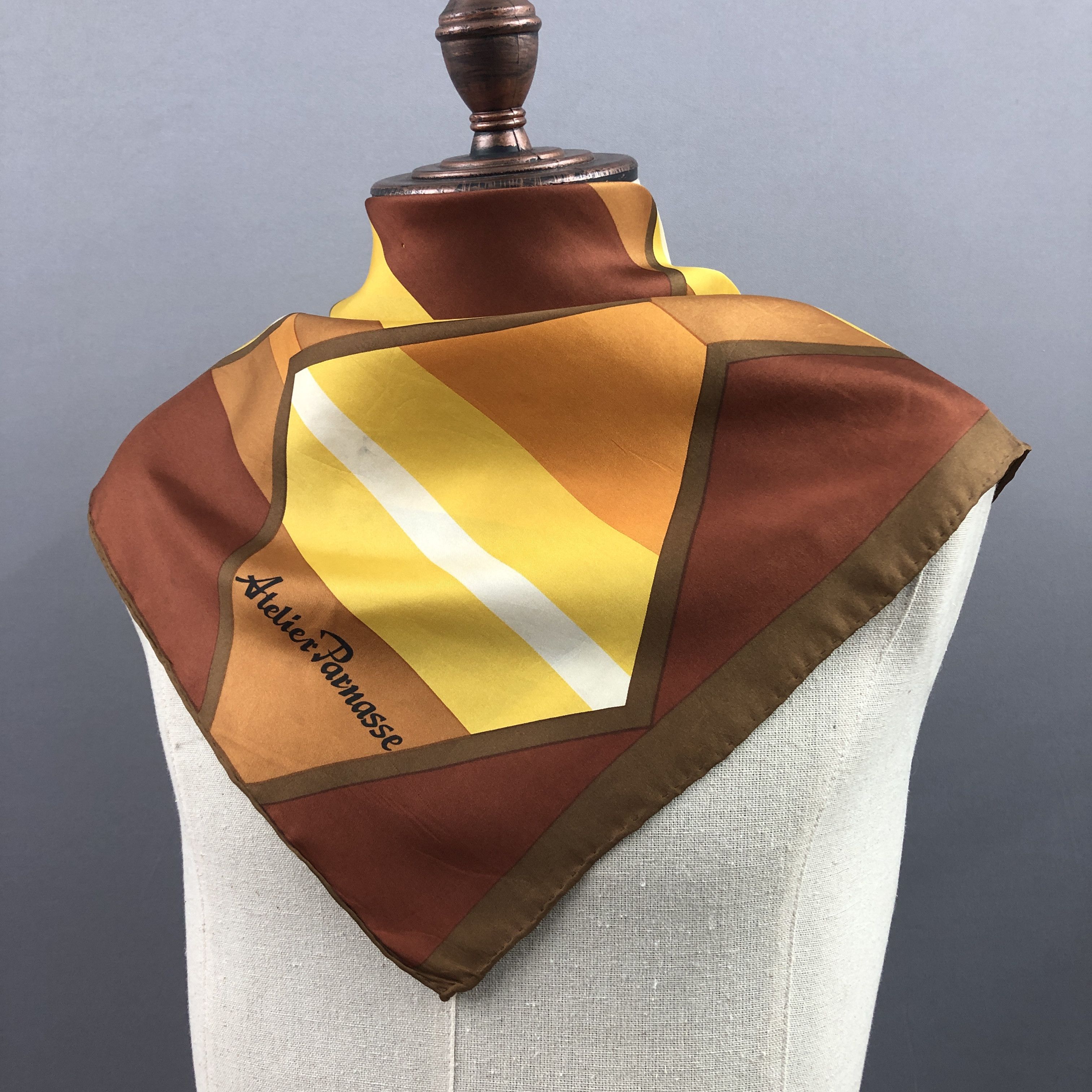 Other × Vintage Vintage Atelier Parnasse SILK Scarf Twill Stole Wraps Scarve Size ONE SIZE - 4 Thumbnail