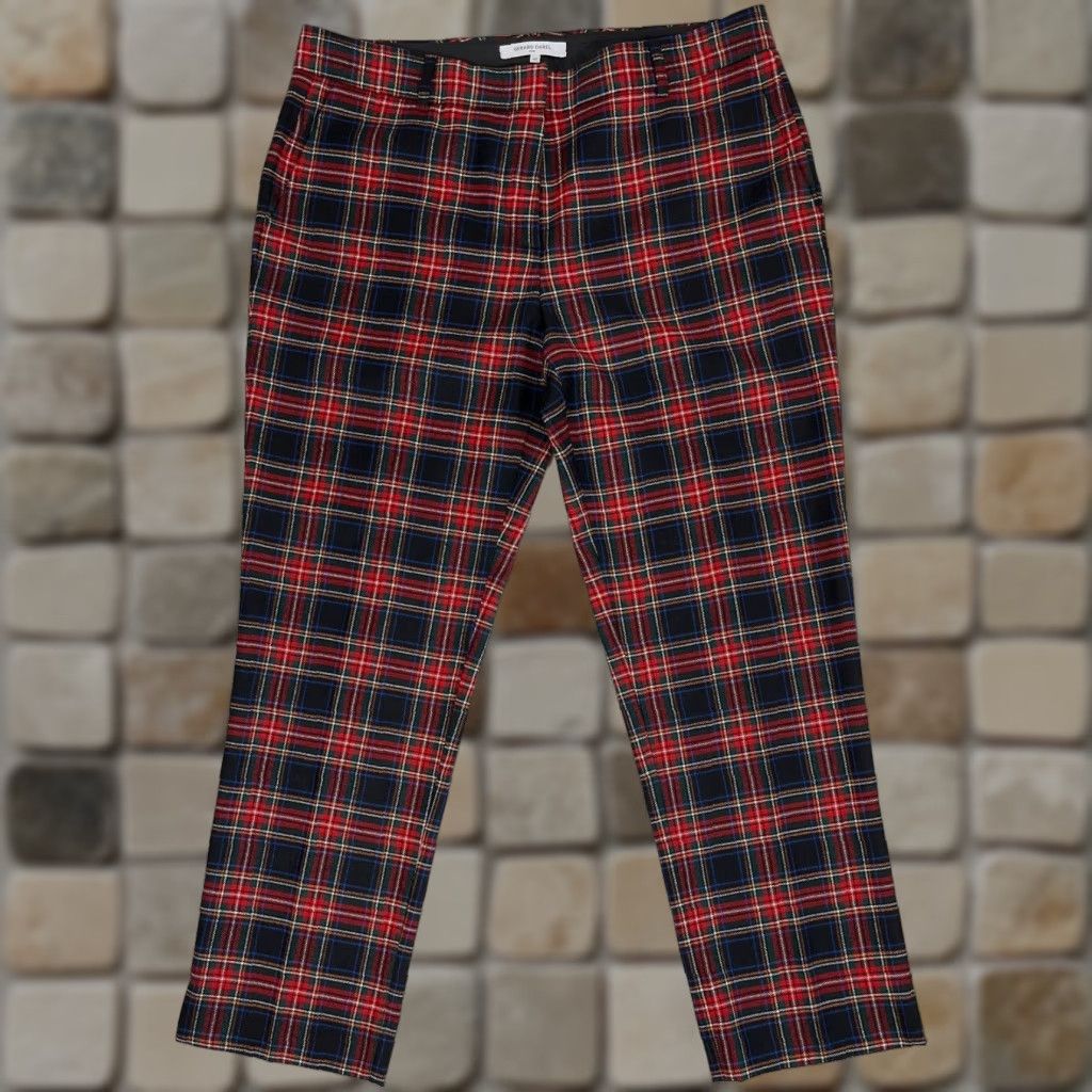 Gerard Darel Women's Gerard Darel Paris Pants Tartan Plaid Wool Blend Sz 46 Size 32" / US 10 / IT 46 - 1 Thumbnail