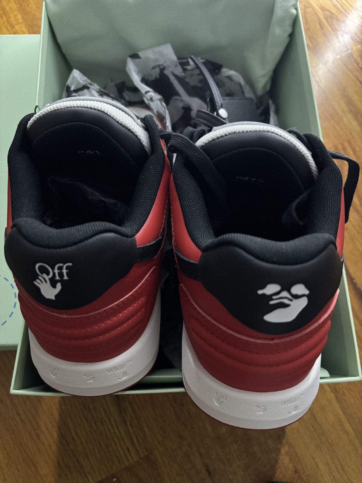 Off-White black red & white OFF-WHITE Out Of Office Sneakers Size US 10 / IT 40 - 4 Thumbnail