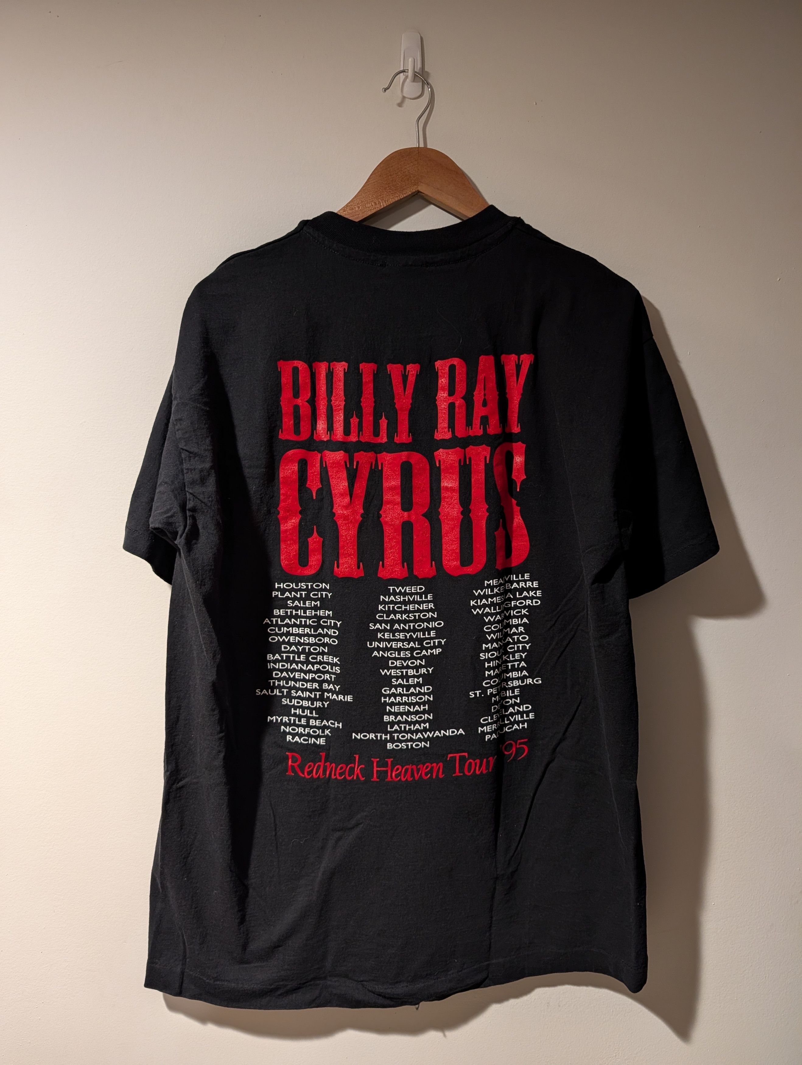 Band Tees Vintage 1995 Billy Ray Cyrus RedNeck Heaven Tour T-Shirt Size US XL / EU 56 / 4 - 8 Thumbnail