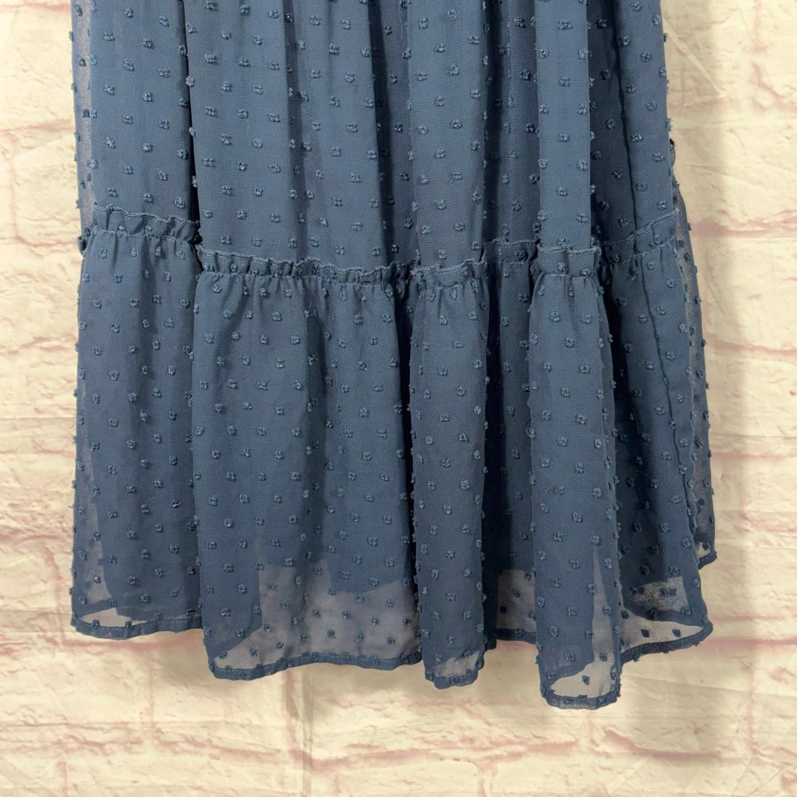 Other Trixxi Women's Navy Blue Sleeveless Tiered Dress - Size L Size L / US 10 / IT 46 - 4 Thumbnail