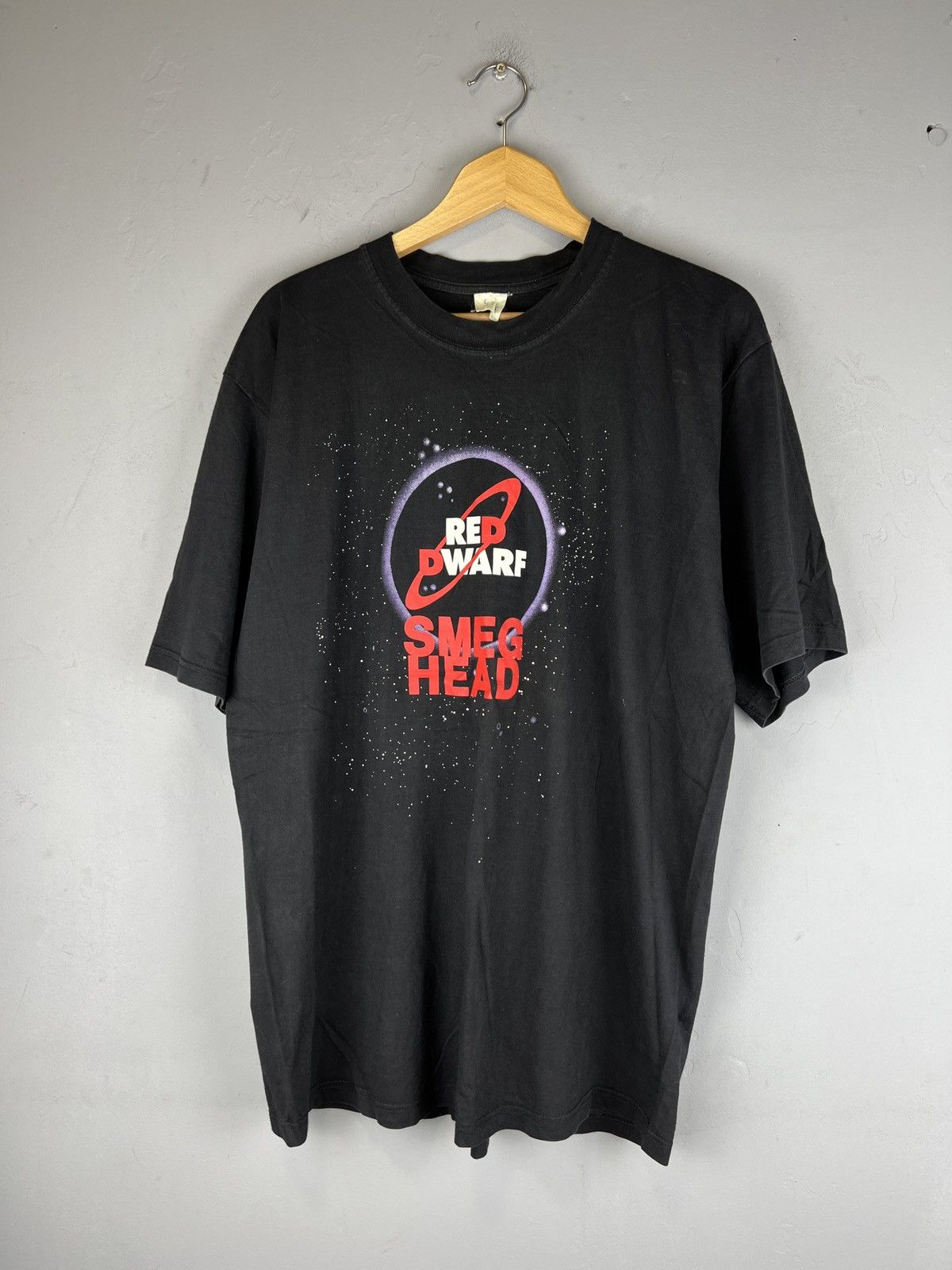 Vintage 1994 Vintage Red Dwarf Black Washed Movie T-shirt Size US XL / EU 56 / 4 - 1 Thumbnail