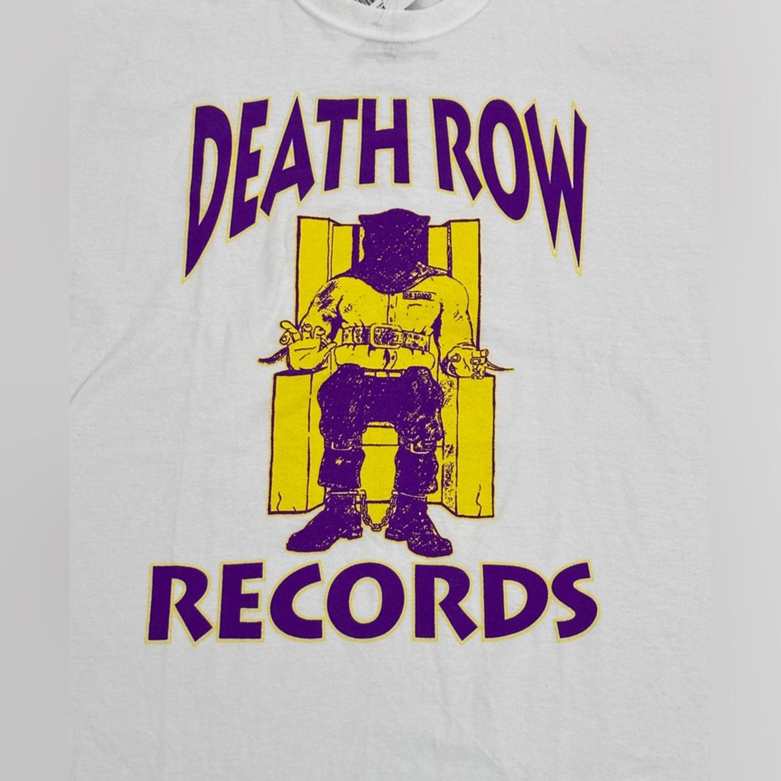 Death Row Records NWT Death Row Records Colorful Core Chair Logo Tee Size US XXL / EU 58 / 5 - 2 Thumbnail