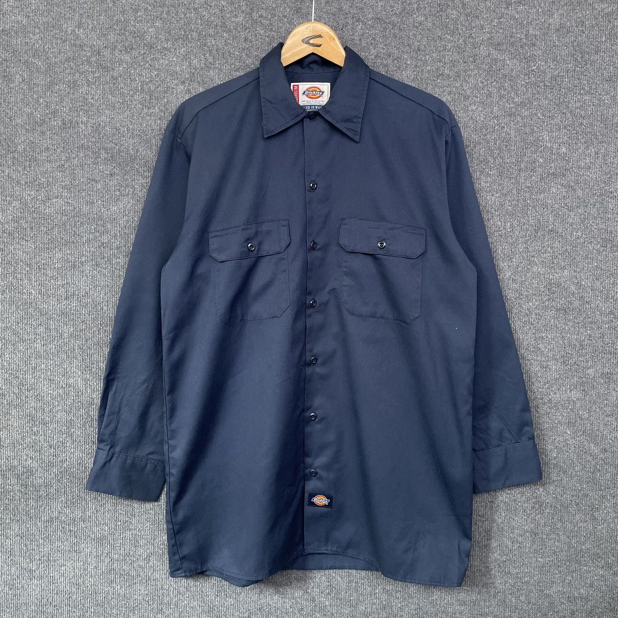 Dickies × Vintage Vintage Dickies Double Pocket Work Shirt Size US L / EU 52-54 / 3 - 1 Thumbnail