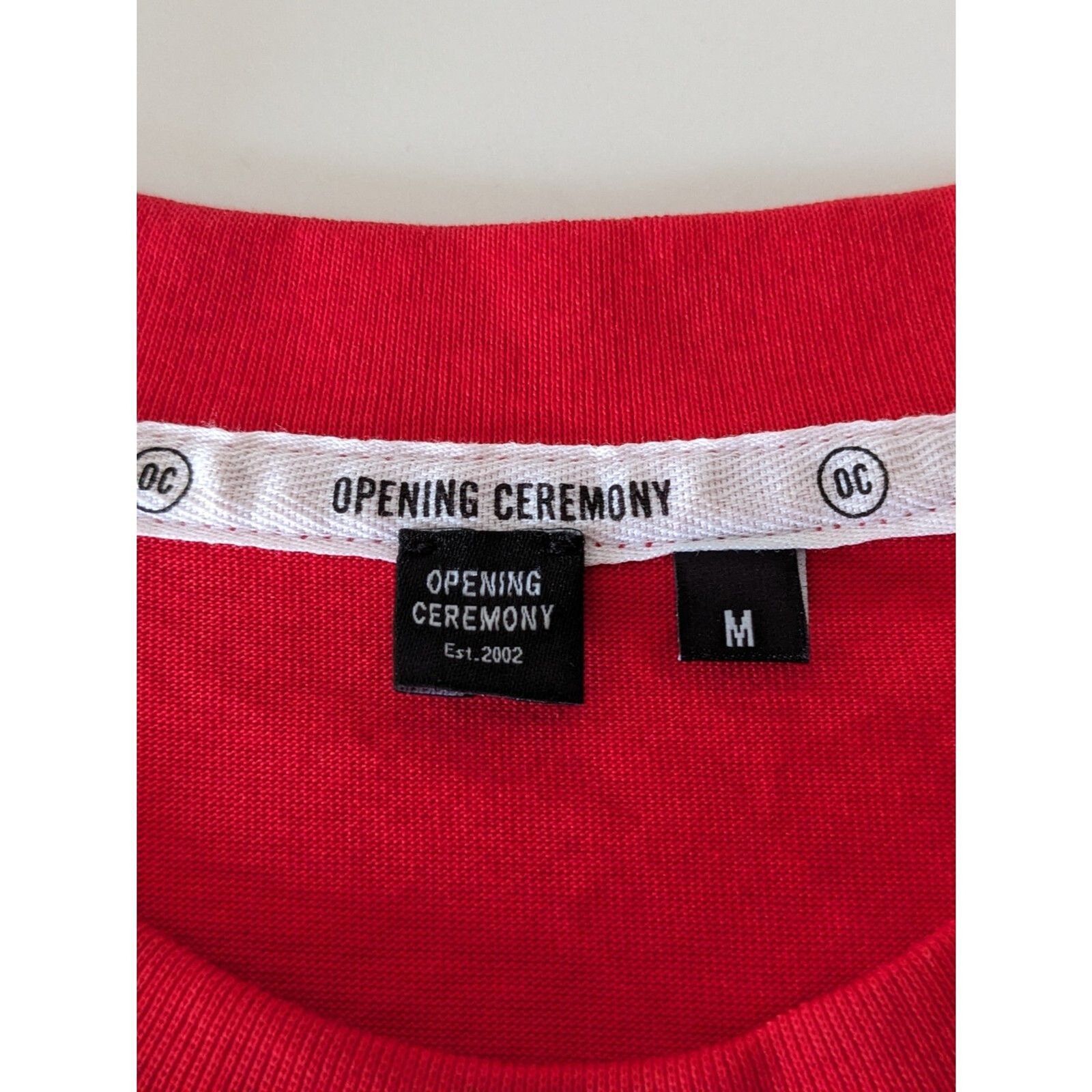 Opening Ceremony Opening Ceremony Red Cropped Shirt Medium | Stylish Modern Size M / US 6-8 / IT 42-44 - 3 Thumbnail