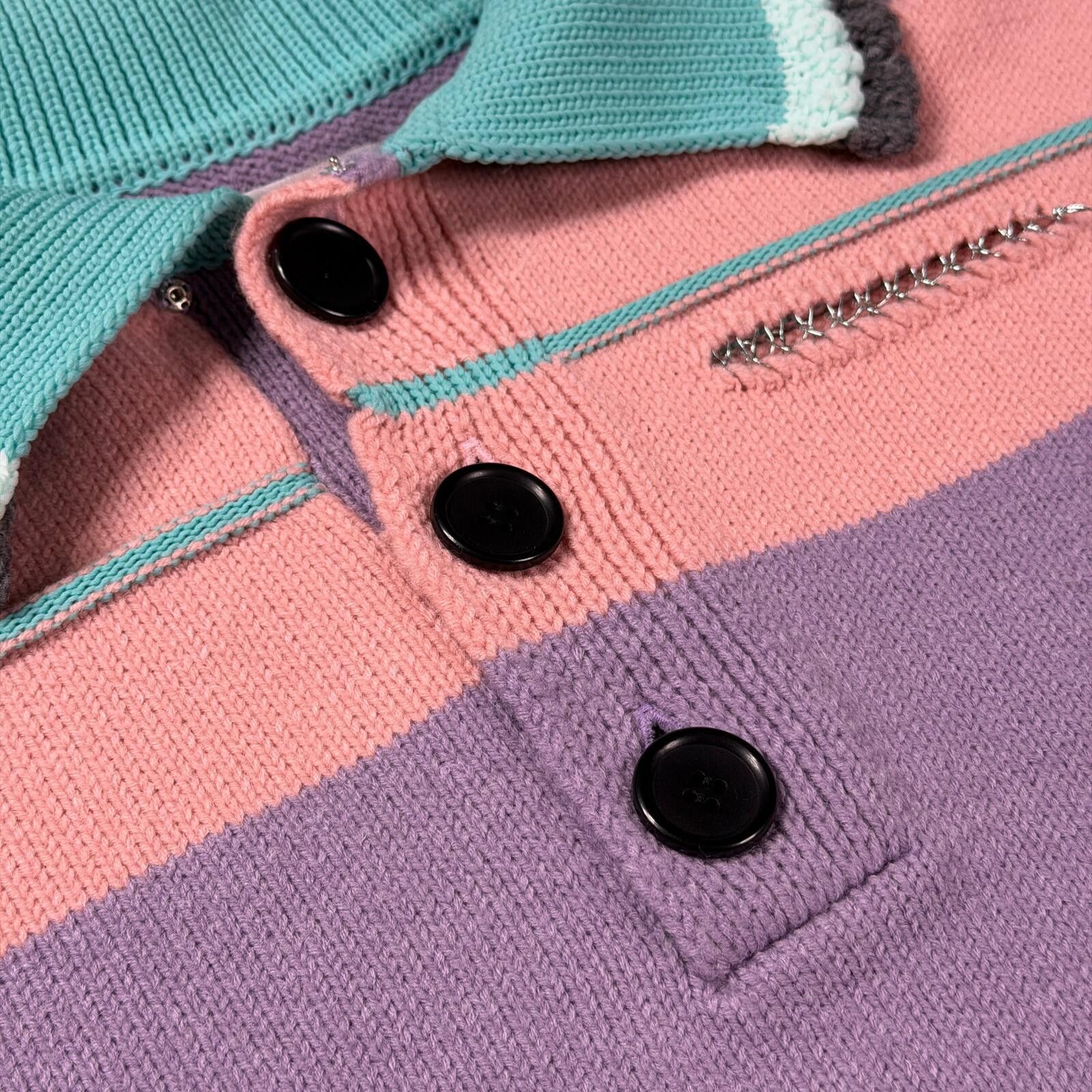 KIDILL Kidill X Rurumu Distressed Knit Polo Shirt Size US XXL / EU 58 / 5 - 6 Thumbnail
