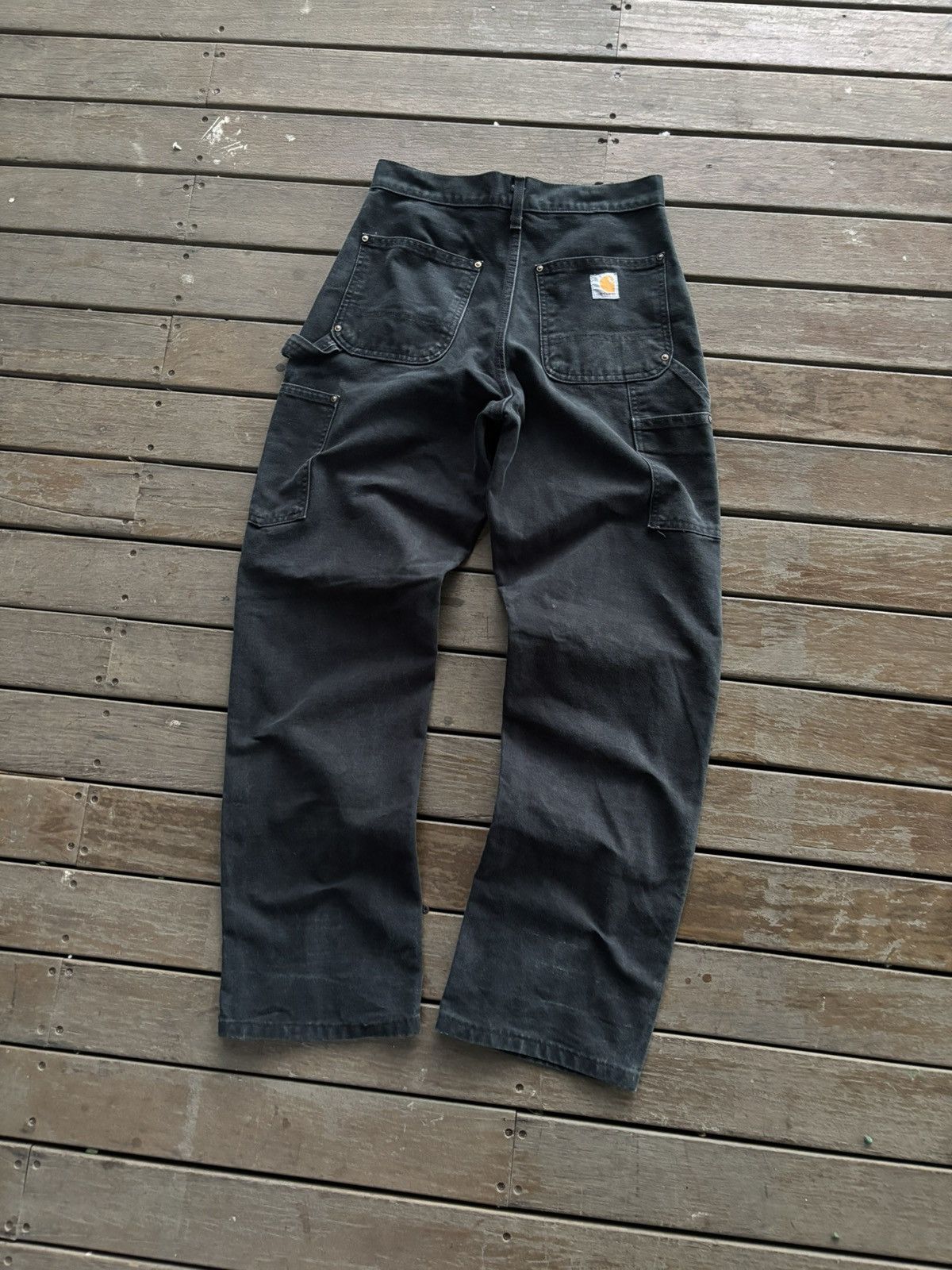Carhartt ❤️‍🔥SOLD❤️‍🔥Vintage Faded Carhartt Doubleknee B01-BLK🖤 Size US 28 / EU 44 - 3 Thumbnail