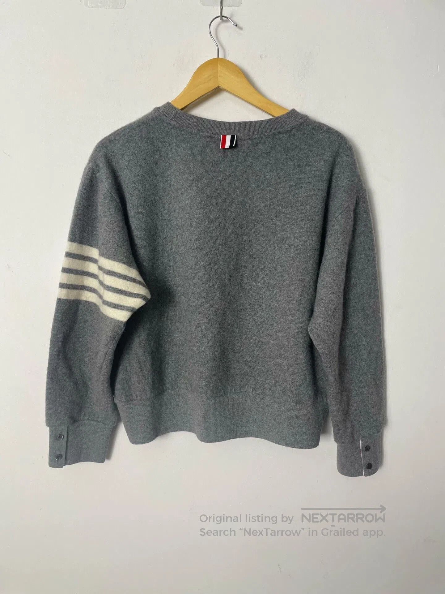 Thom Browne Thom Browne Gray 4-Stripe Sweatshirt. Size US L / EU 52-54 / 3 - 4 Thumbnail