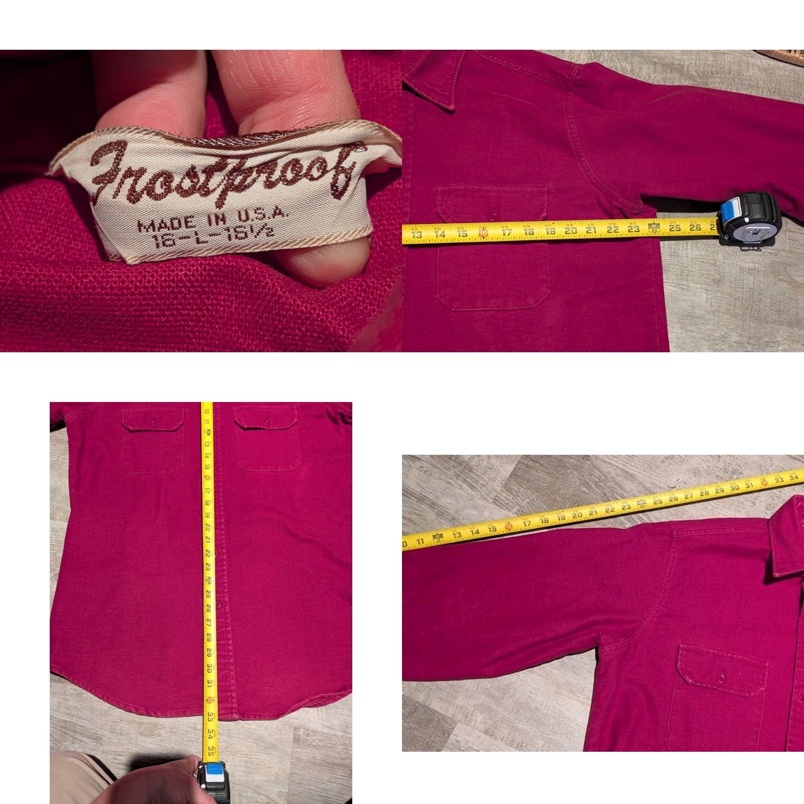 Vintage VINTAGE Frostproof Button-Up Shirt Mens Large Red Chamois Cotton 1970s 80s USA Made Size US L / EU 52-54 / 3 - 8 Thumbnail