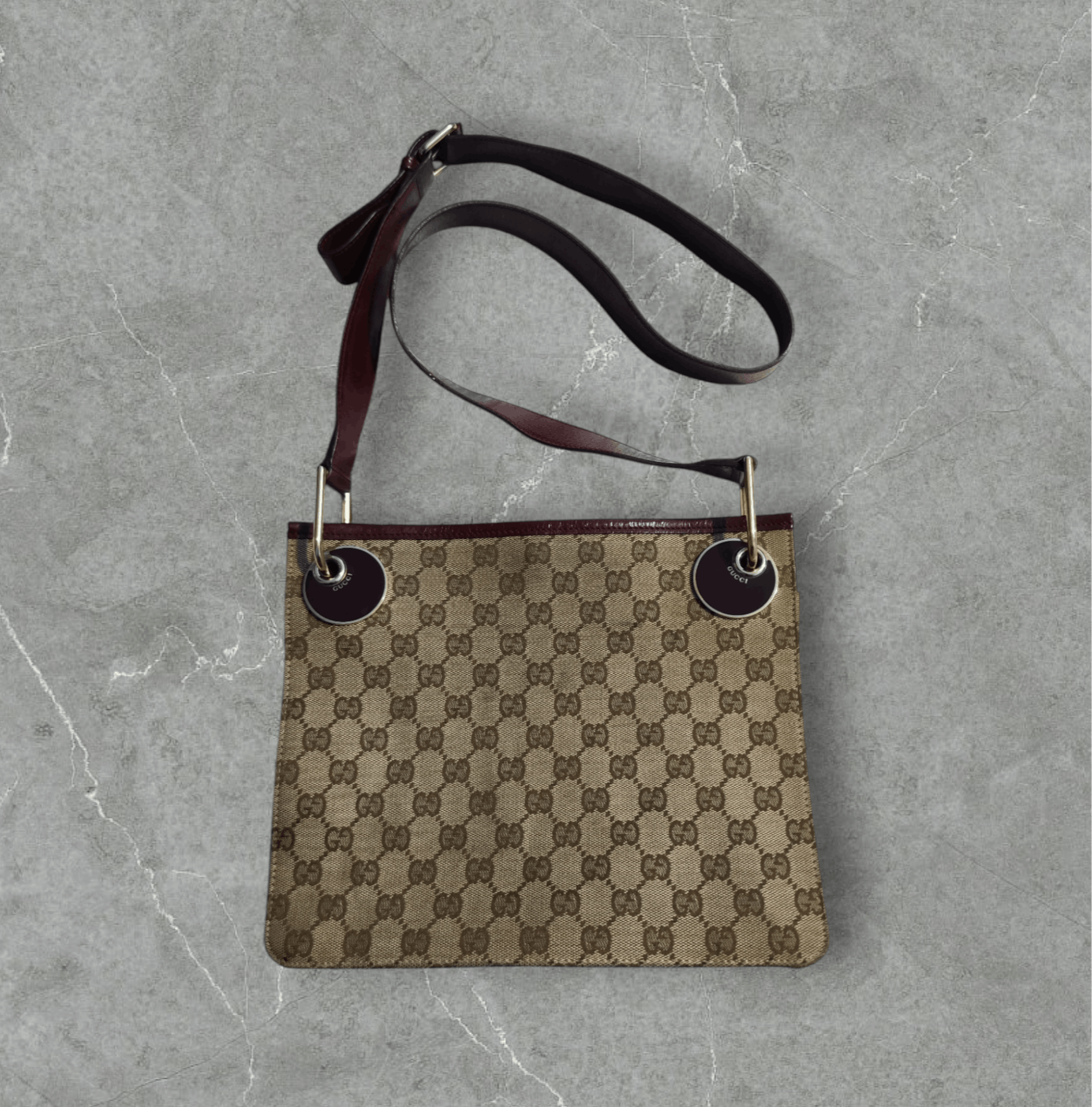 Gucci GG Monogram Canvas Eclipse Small Messenger Bag