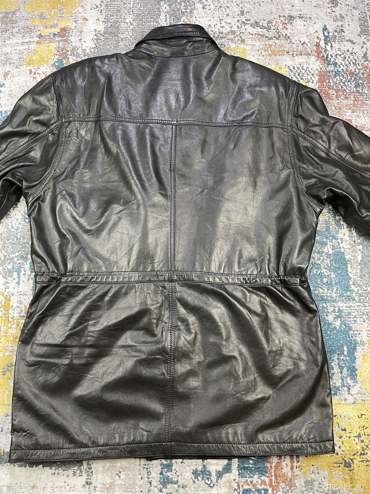 Genuine Leather Vtg Volare Calf Skin Military Leather Mantel Jackets Size US L / EU 52-54 / 3 - 7 Thumbnail