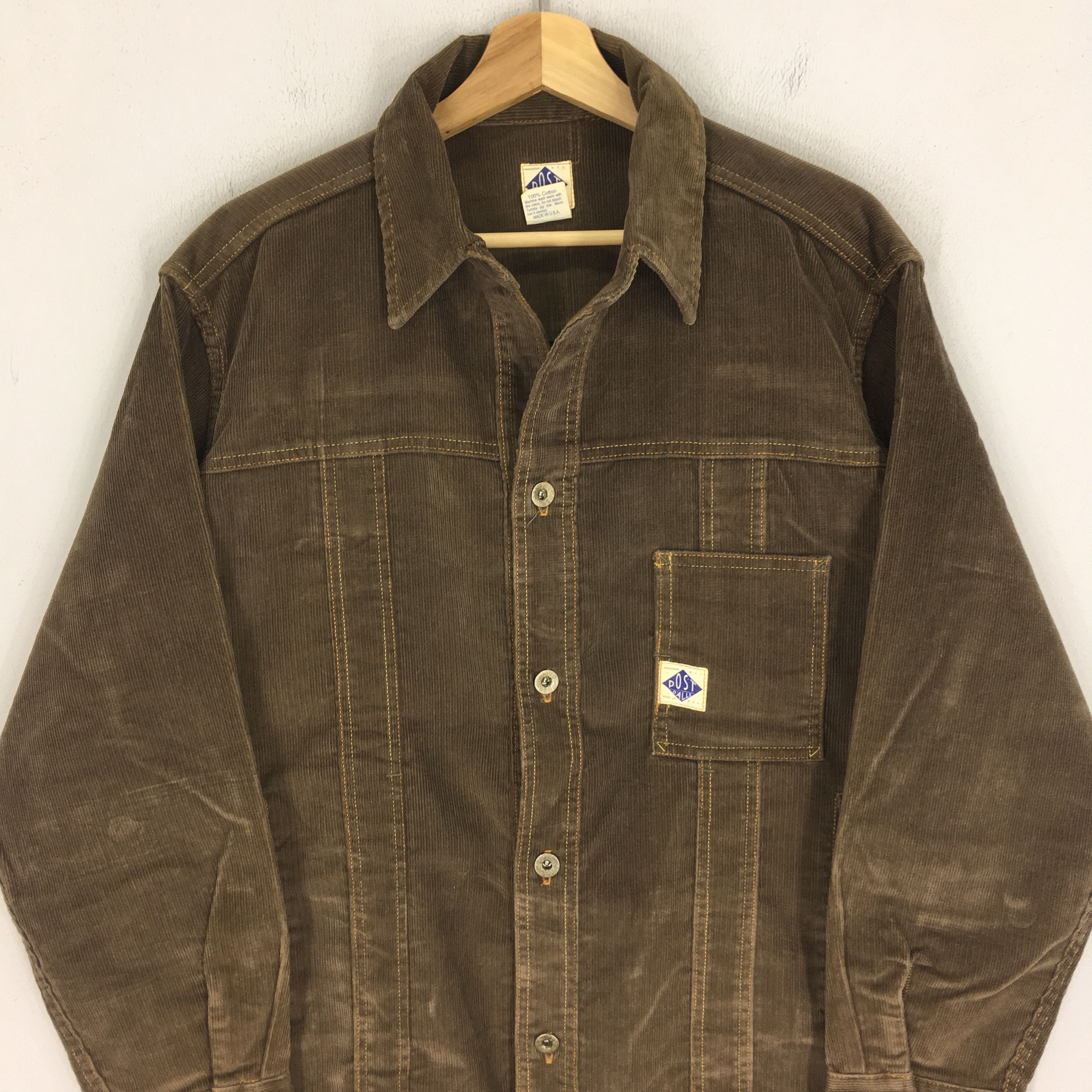 Post Overalls Vintage 90s Post Overall Frenchwork Corduroy Button Jacket Size US M / EU 48-50 / 2 - 3 Thumbnail