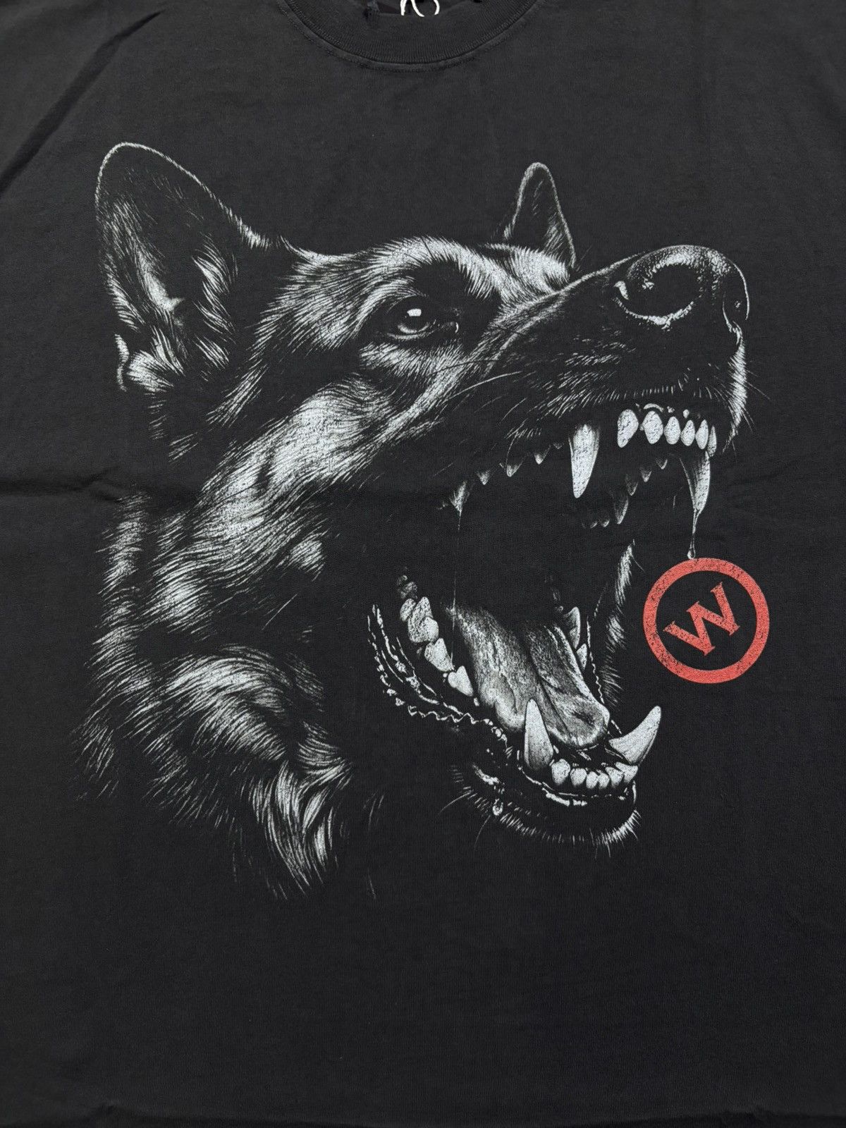 Vintage WARMAN AGGRESSIV DOG GRAPHIC TEE, WASHED BLACK Size US XL / EU 56 / 4 - 3 Thumbnail