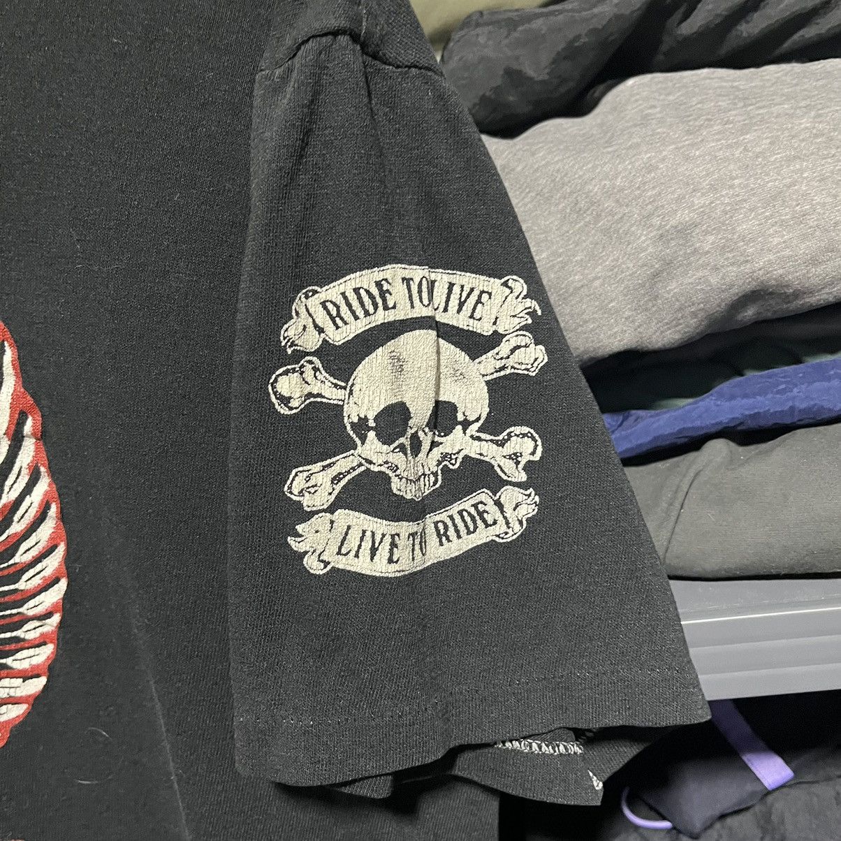 Harley Davidson × Vintage VINTAGE 70s HARLEY DAVIDSON SKULL TEE RIDE TO LIVE RARE Size US M / EU 48-50 / 2 - 5 Thumbnail